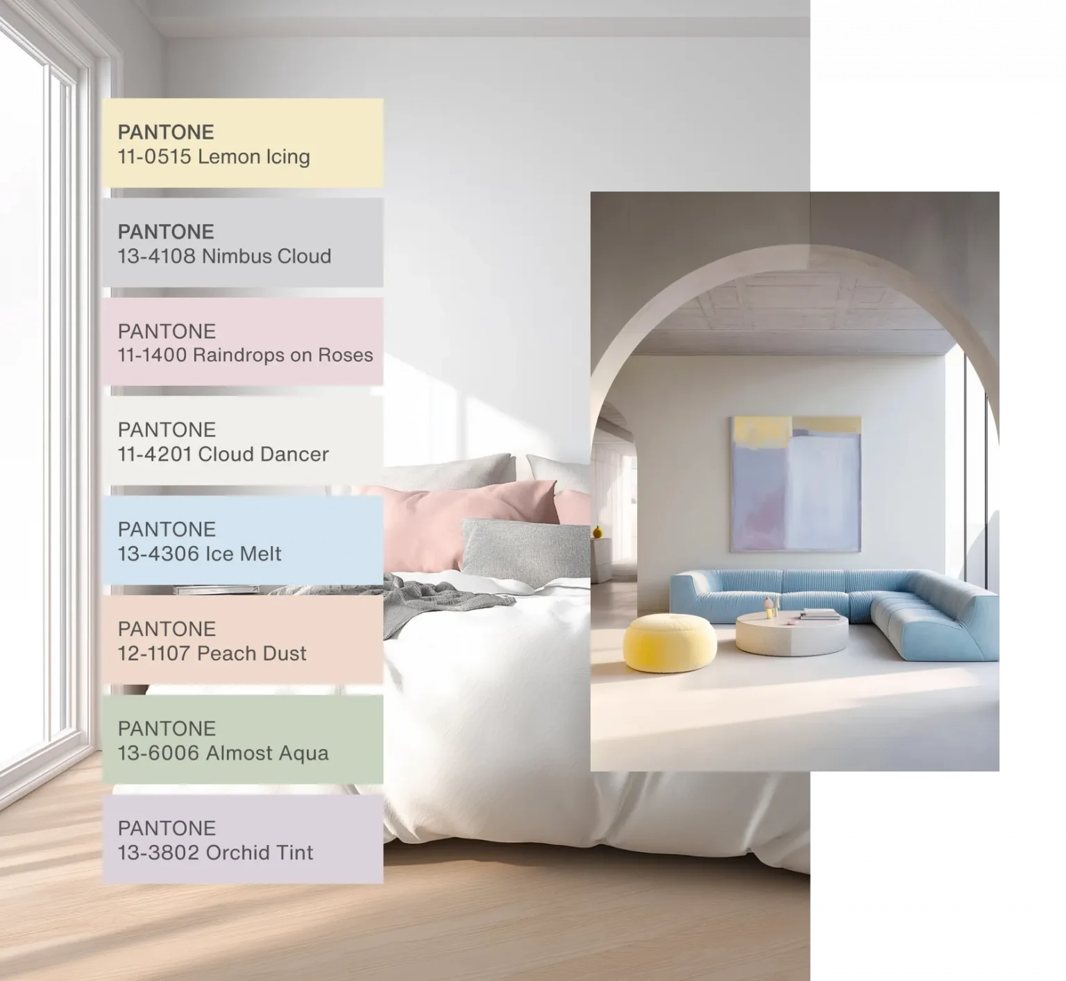 palette couleur Pantone® 2026 Cloud Dancer