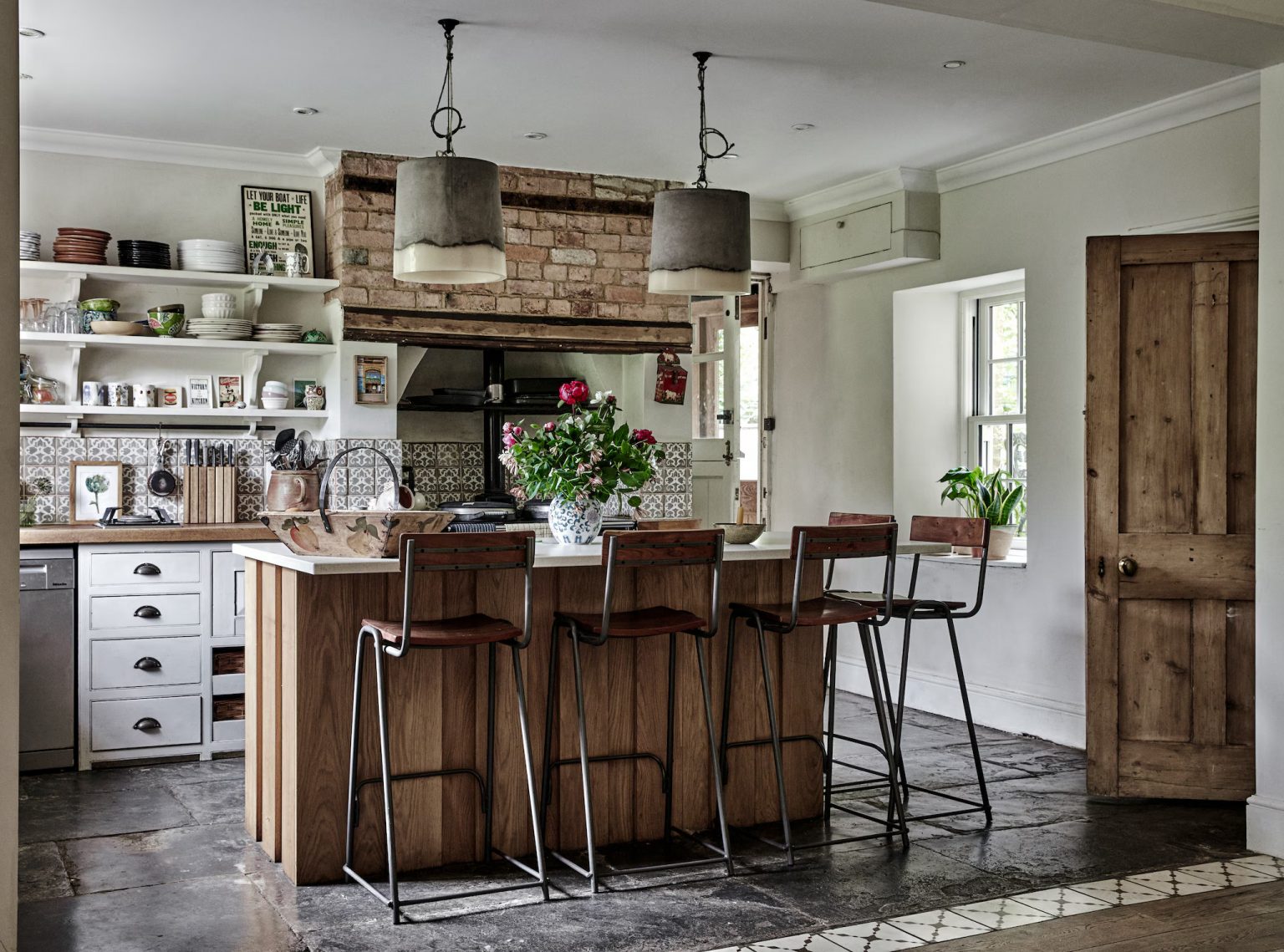 cuisine rustique chic maison de campagne anglaise