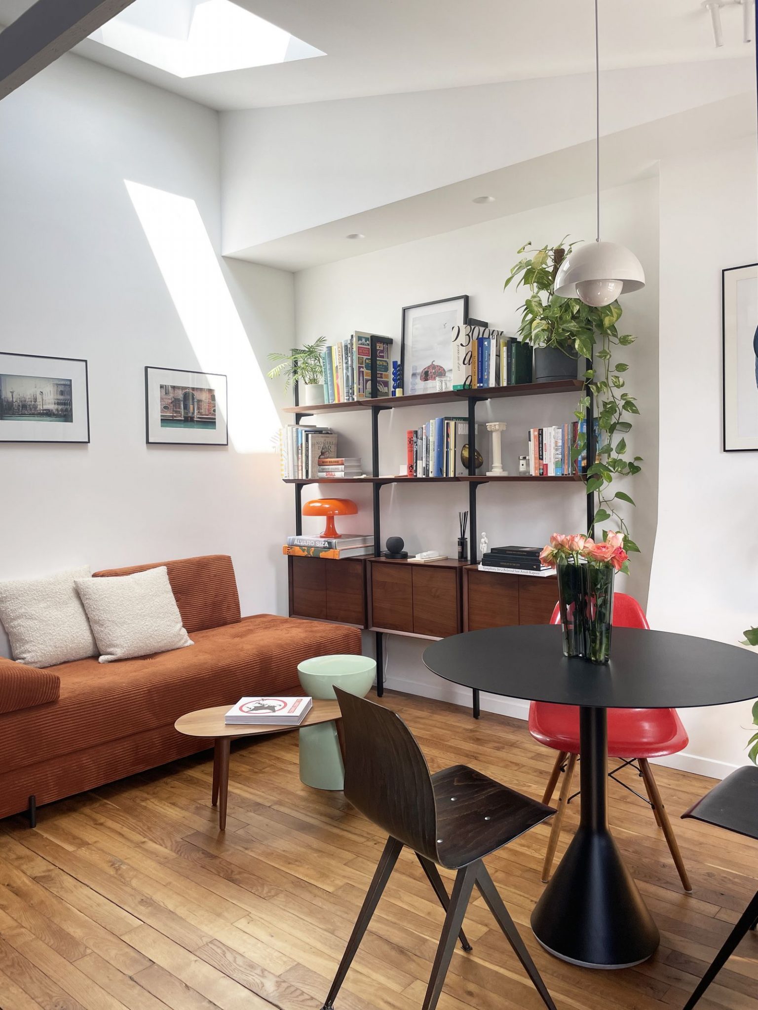 salon et salle à manger décoration design studio Paris 25m2