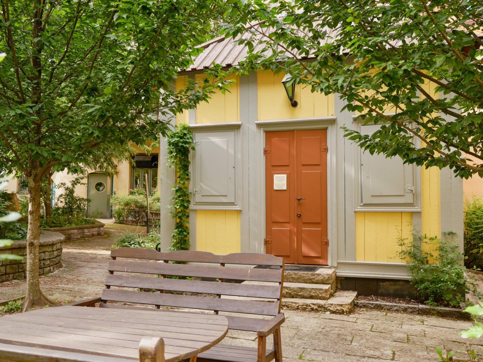 cour immeuble ancien Stockholm