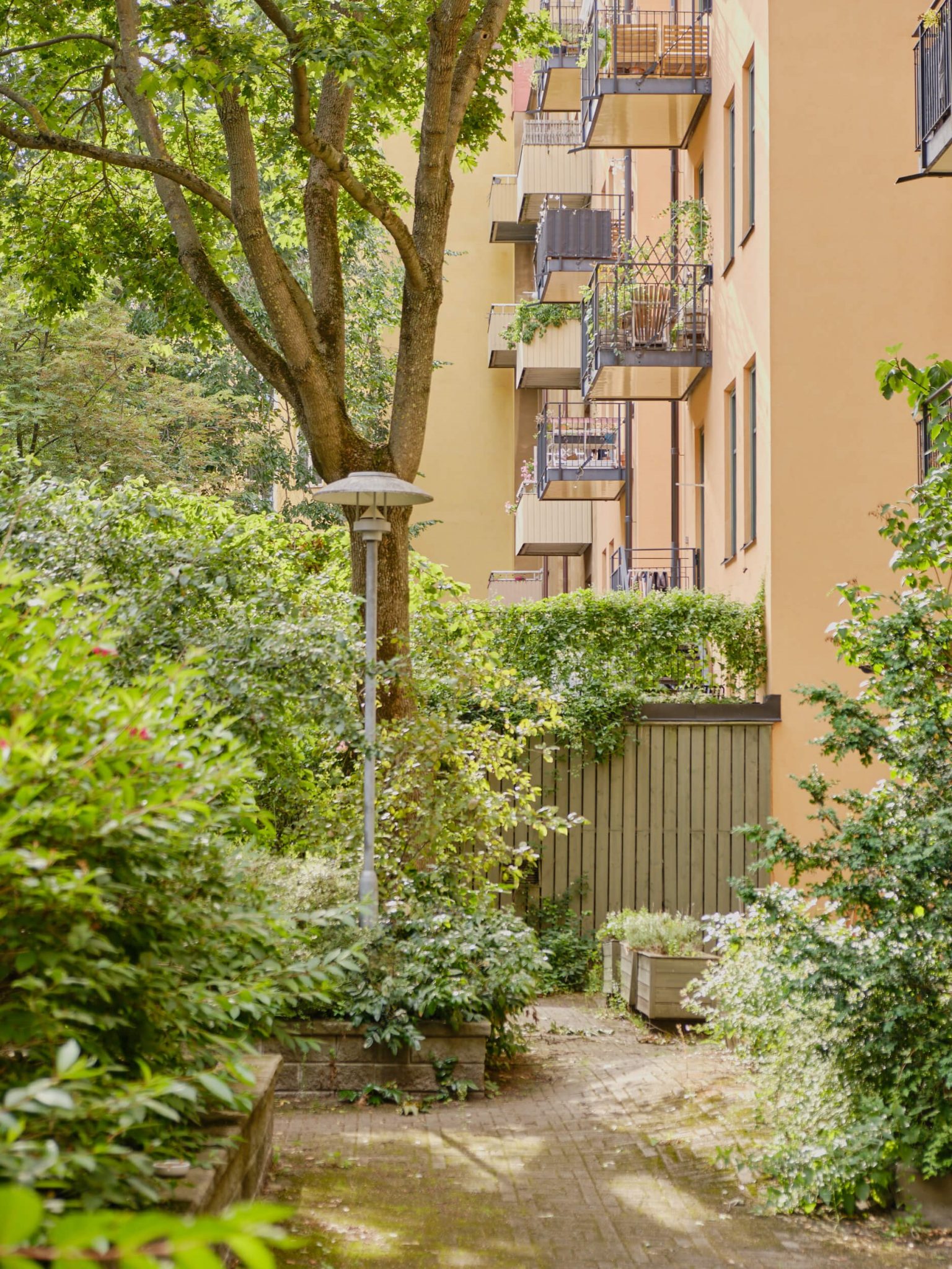 cour immeuble ancien Stockholm