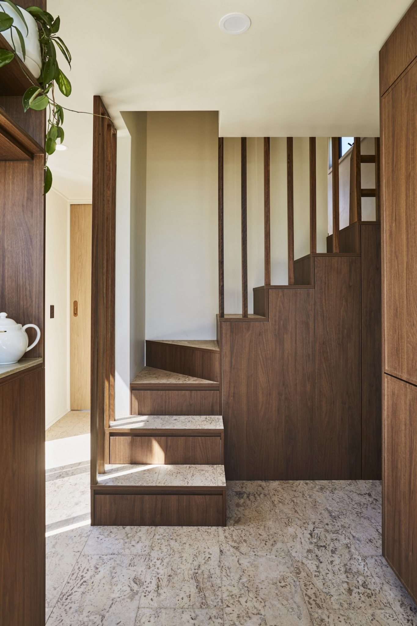 escalier bois mini maison mobile Noosa