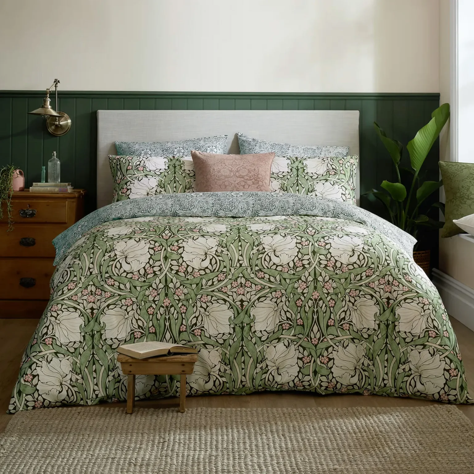 chambre linge de lit William Morris