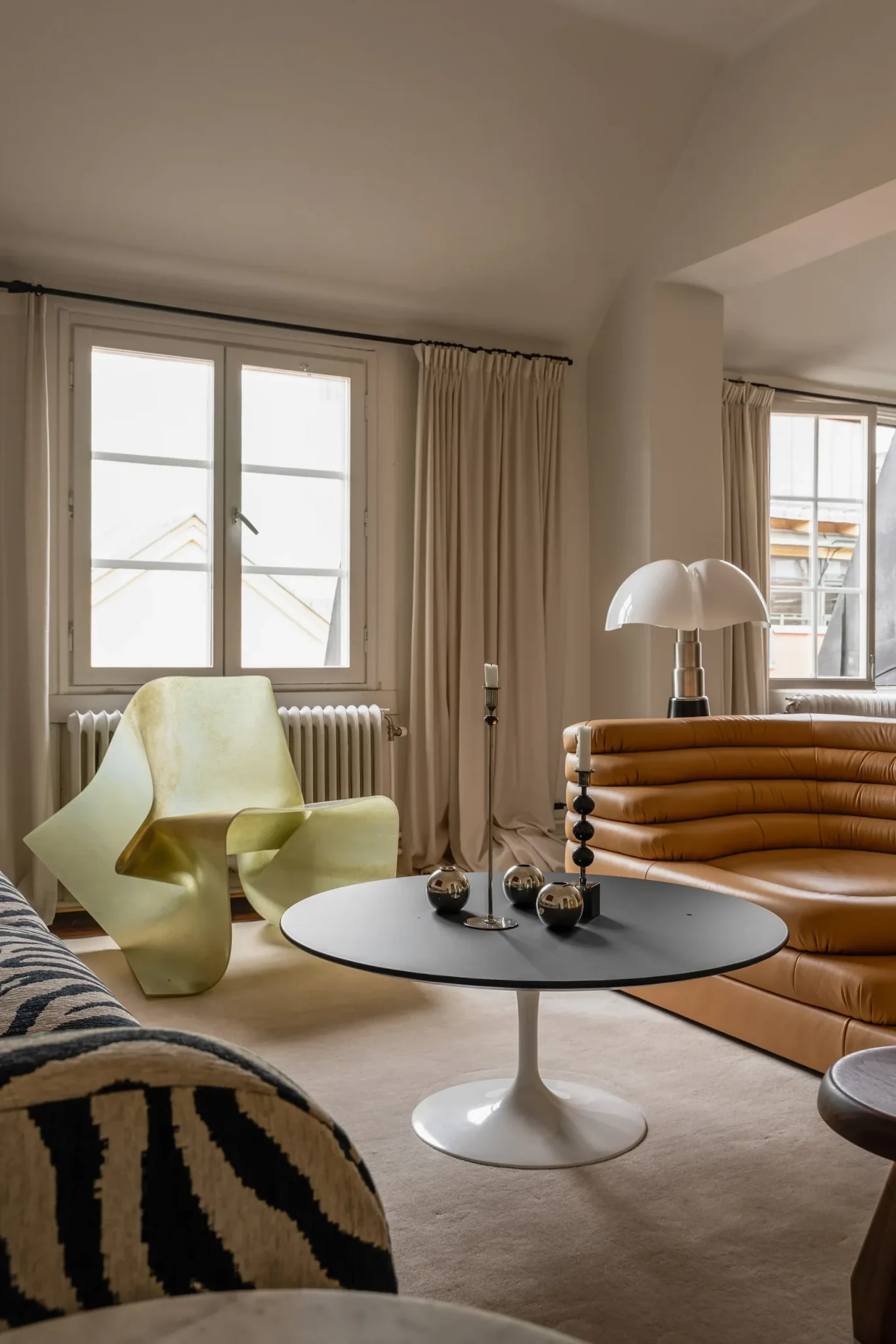 salon appartement en duplex de 118m2 décoration design