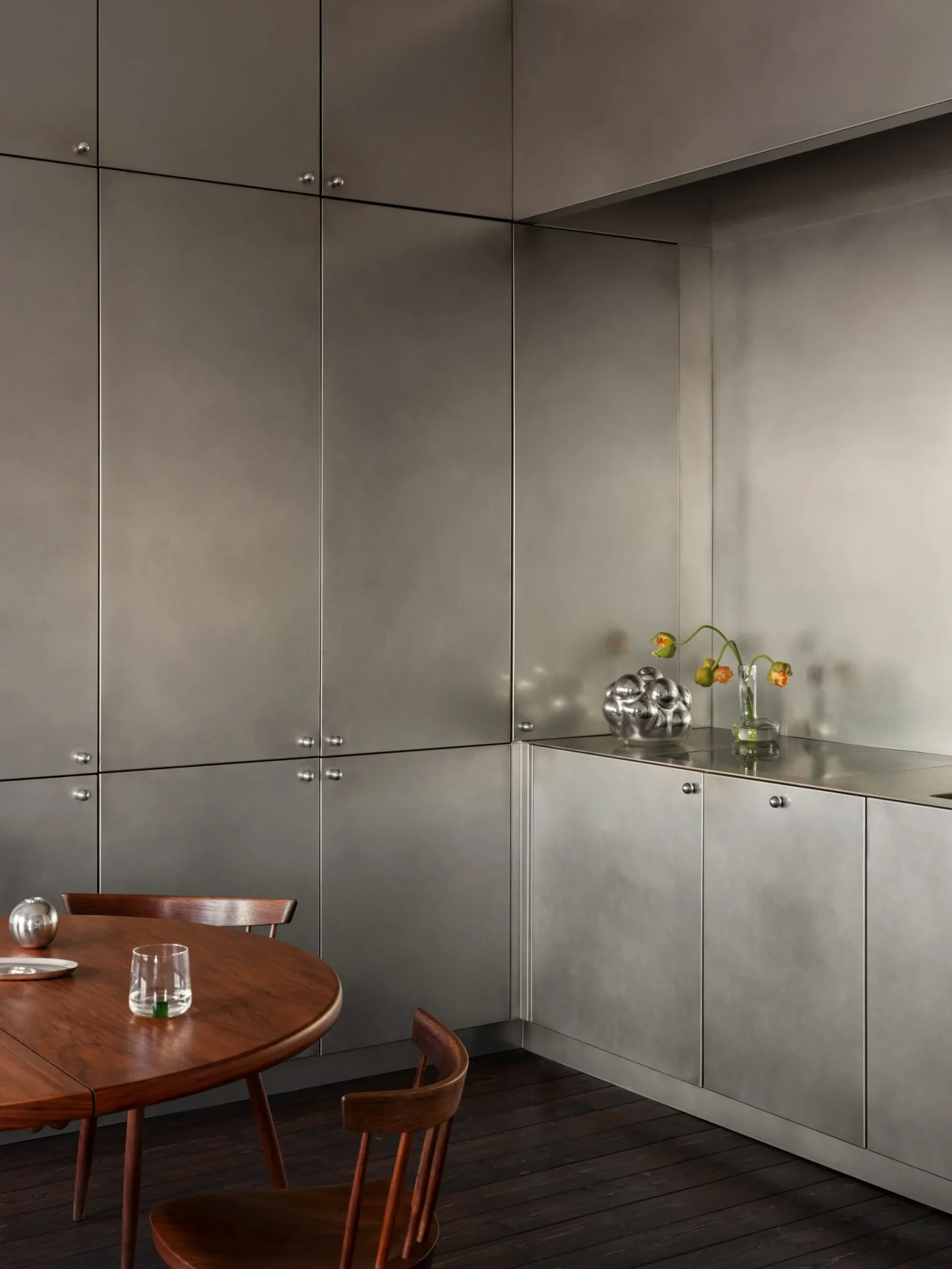 cuisine inox appartement en duplex de 118m2 décoration design