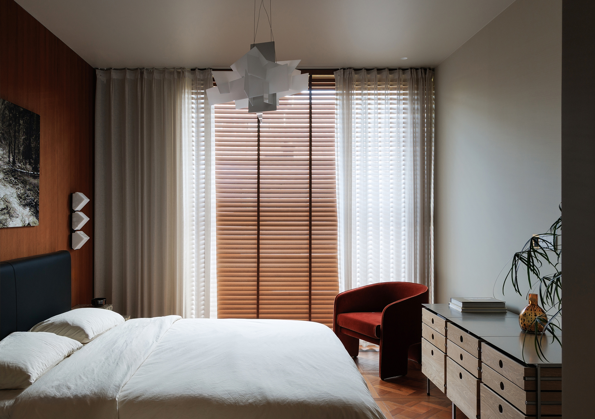 chambre décoration contemporaine appartement Pékin chambre décoration contemporaine appartement Pékin