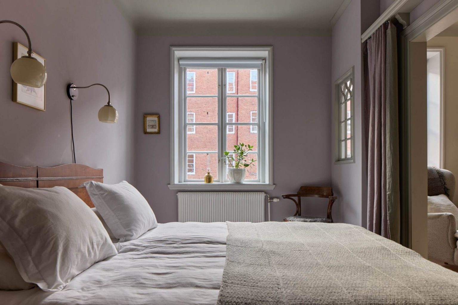 chambre décoration scandinave deux-pièces 36m2