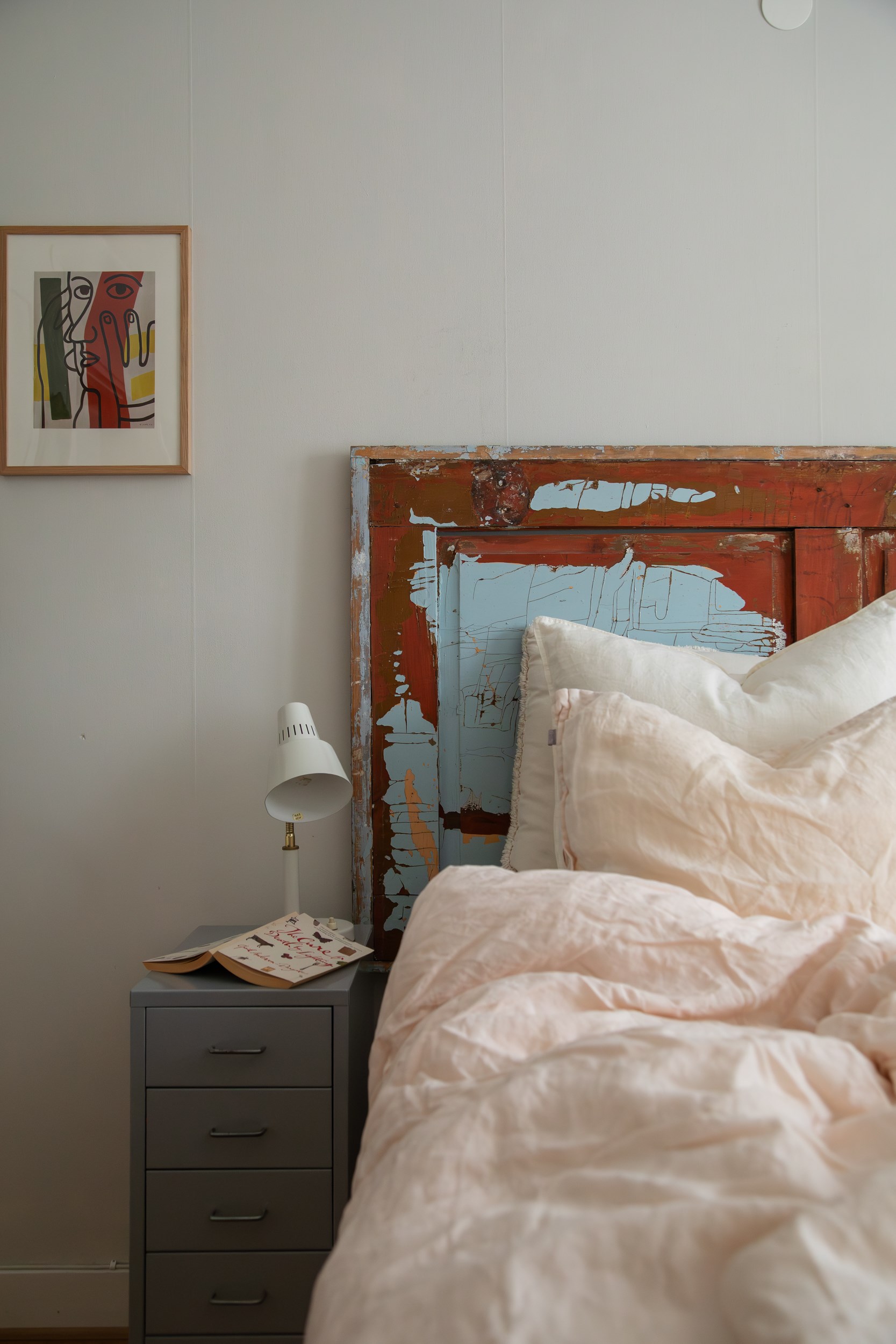 chambre décoration vintage scandinave appartement 44m2