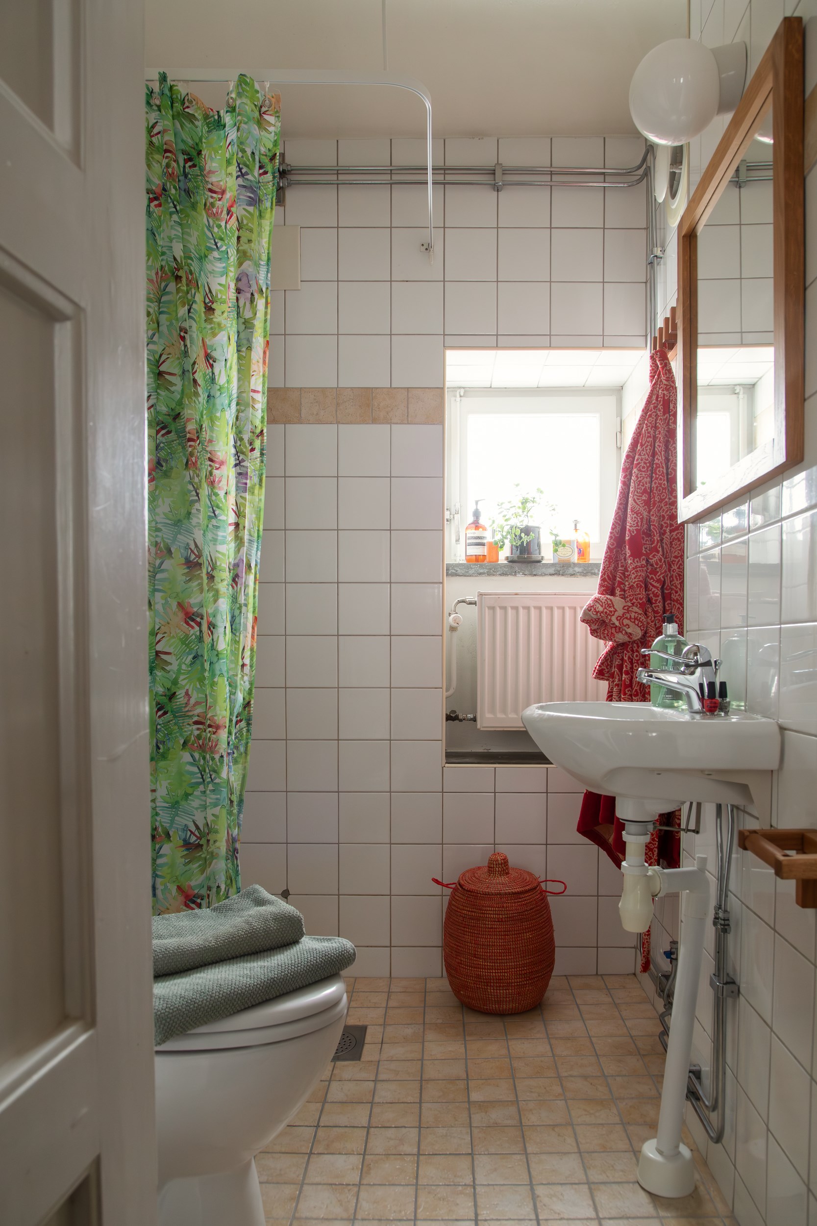 salle de bain décoration vintage scandinave appartement 44m2