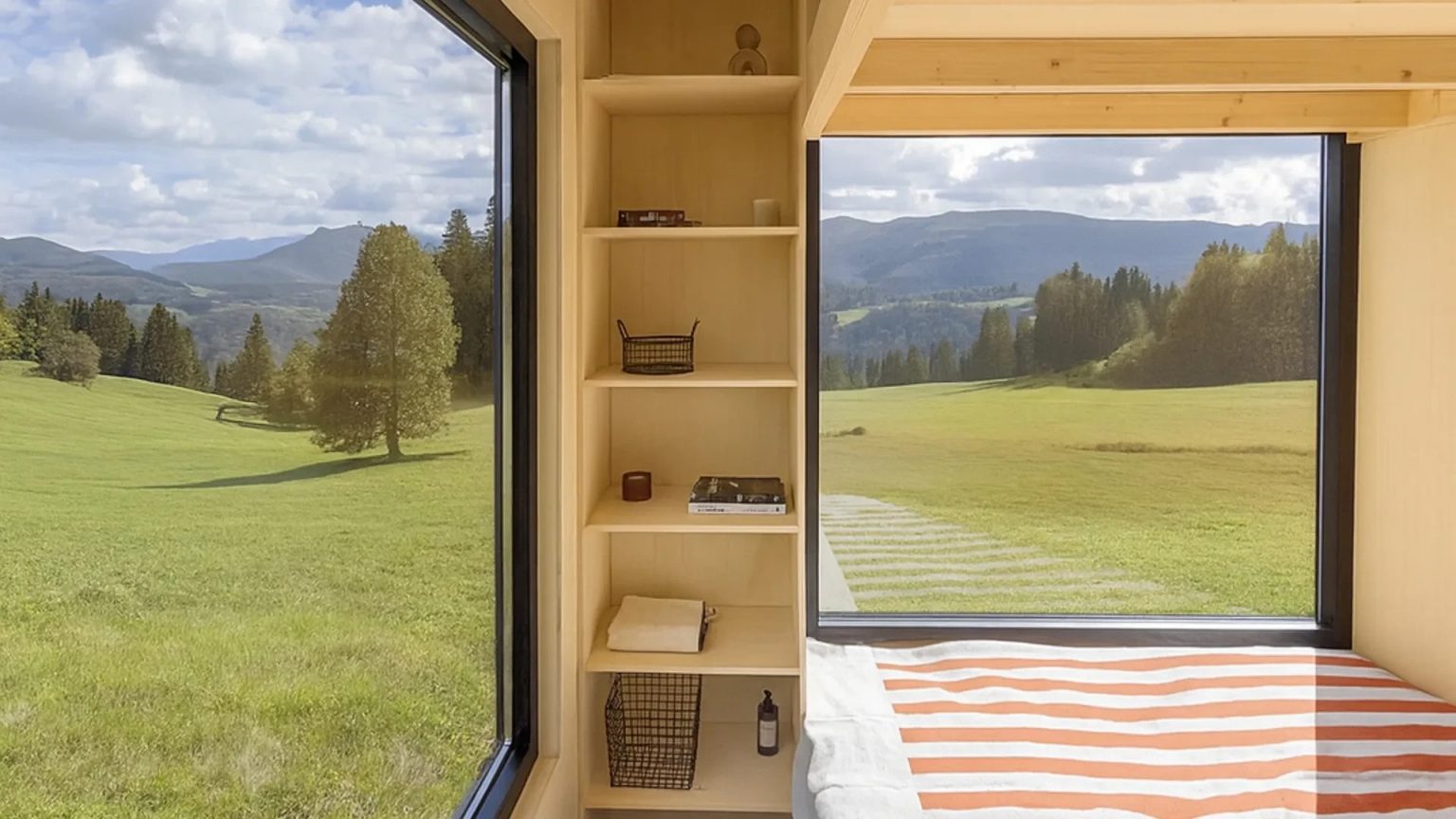 chambre mini maison mobile hors réseau Mobi Freedom de Mobi House