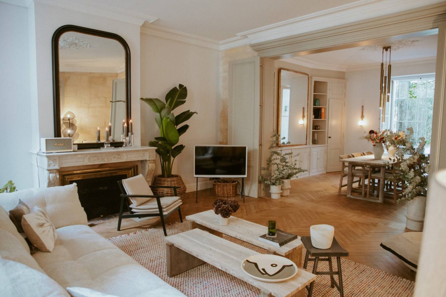 salon et salle à manger décoration contemporaine et classique chic Maison Mandel Bordeaux