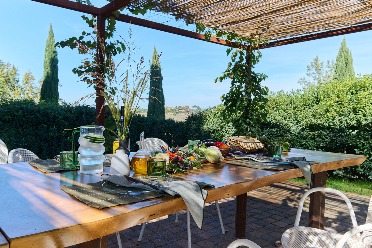 terrasse avec pergola Villa Mamo Italie