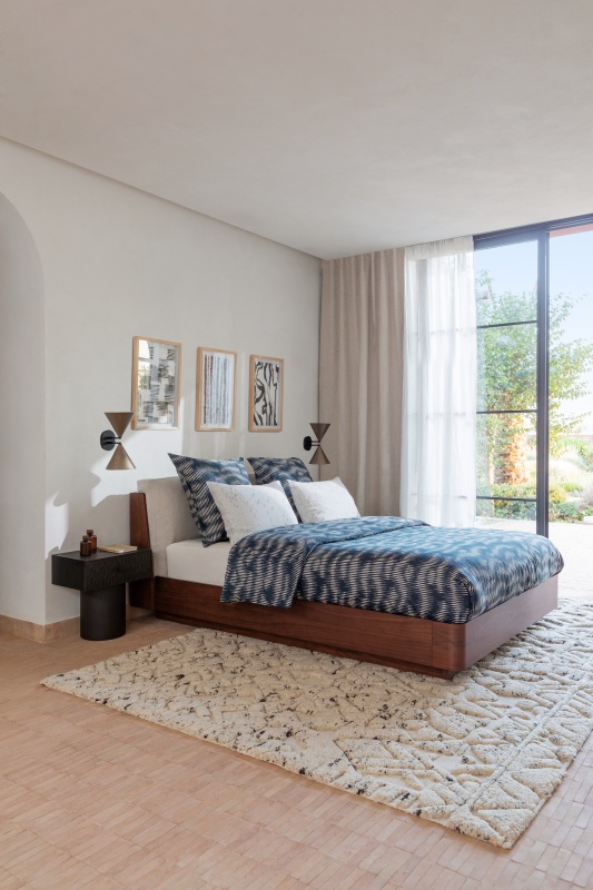 chambre linge de lit IKAT catalogue AM PM 2026 collection Patio Méditerranéen