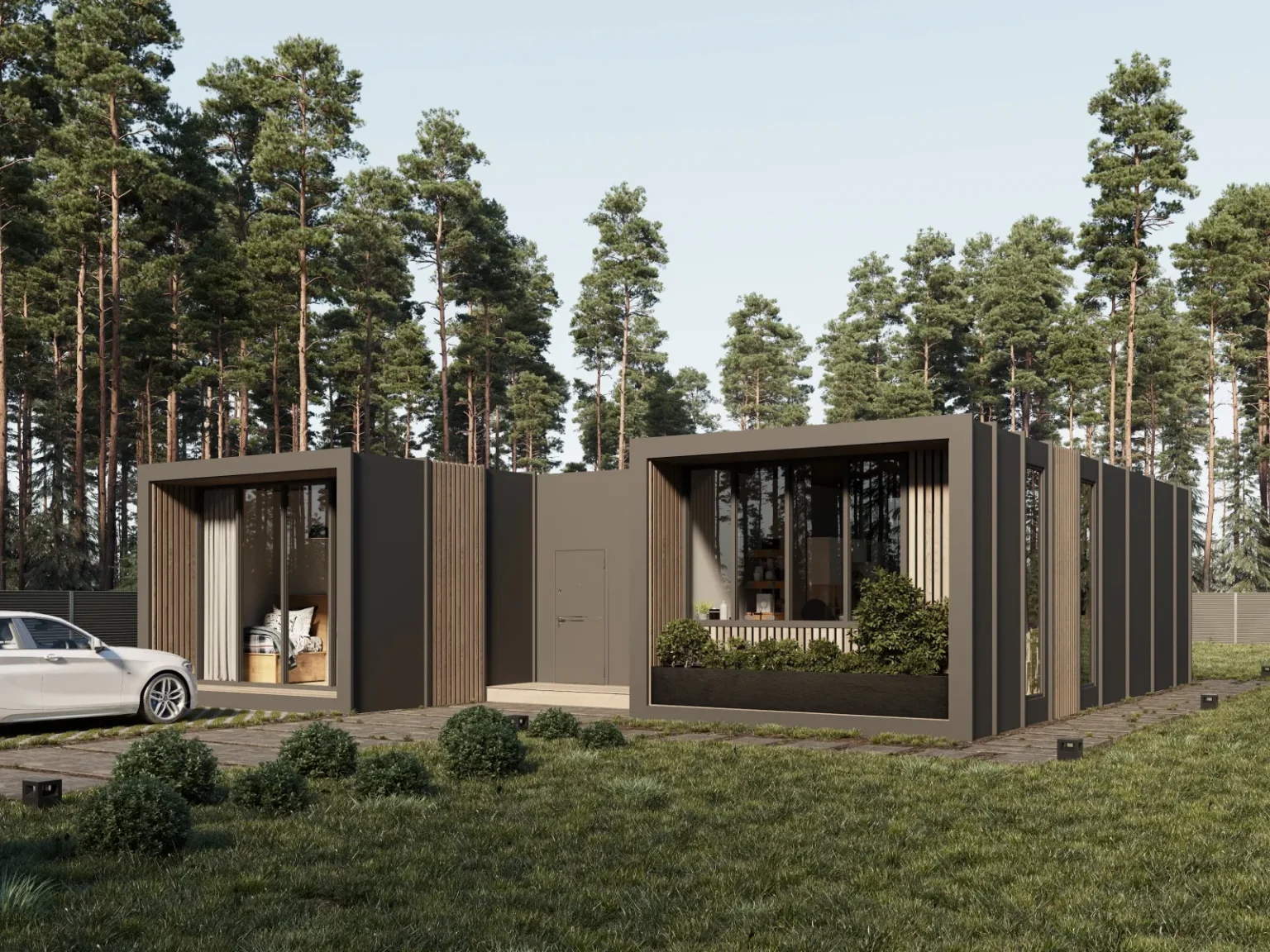 maison de 88m2 préfabriquée en bois modèle Helsinki de Ilumhouse