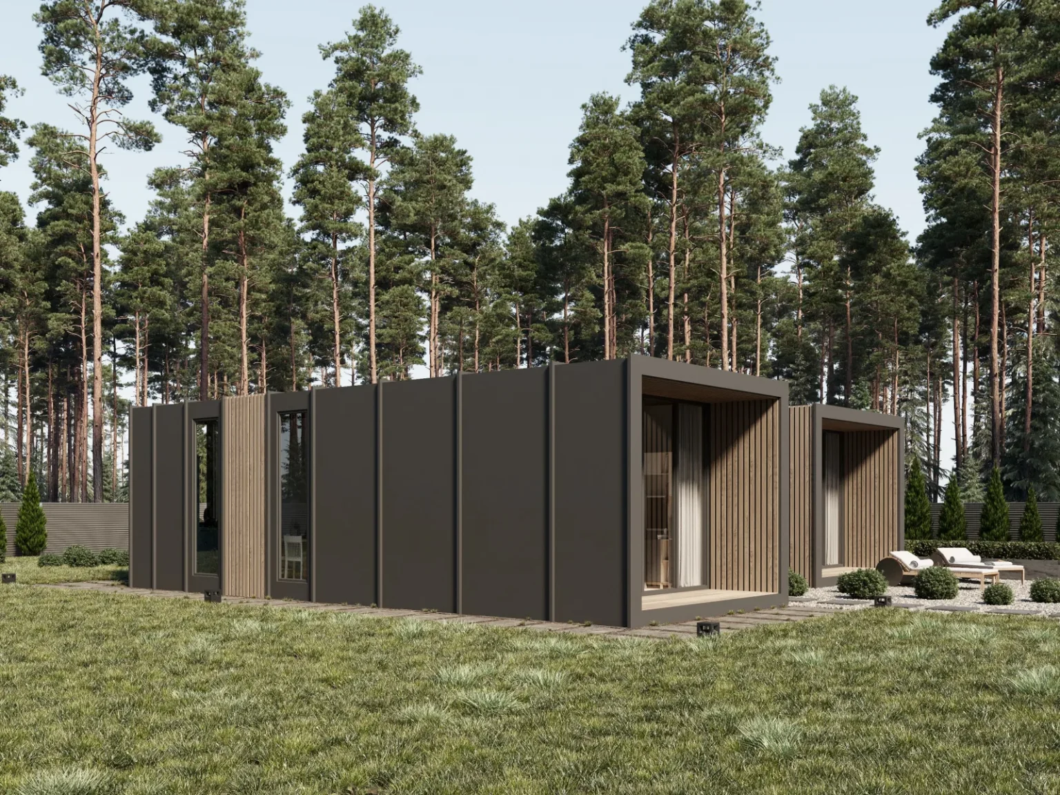 maison de 88m2 préfabriquée en bois modèle Helsinki de Ilumhouse