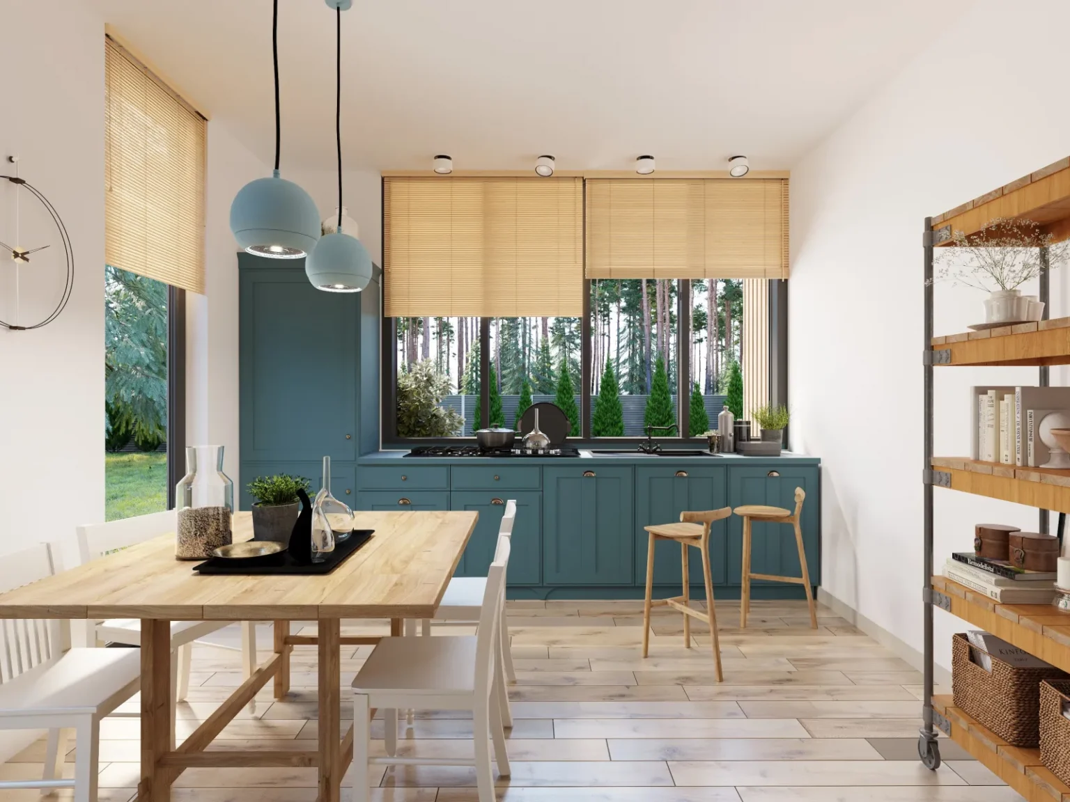 cuisine maison de 88m2 préfabriquée en bois modèle Helsinki de Ilumhouse