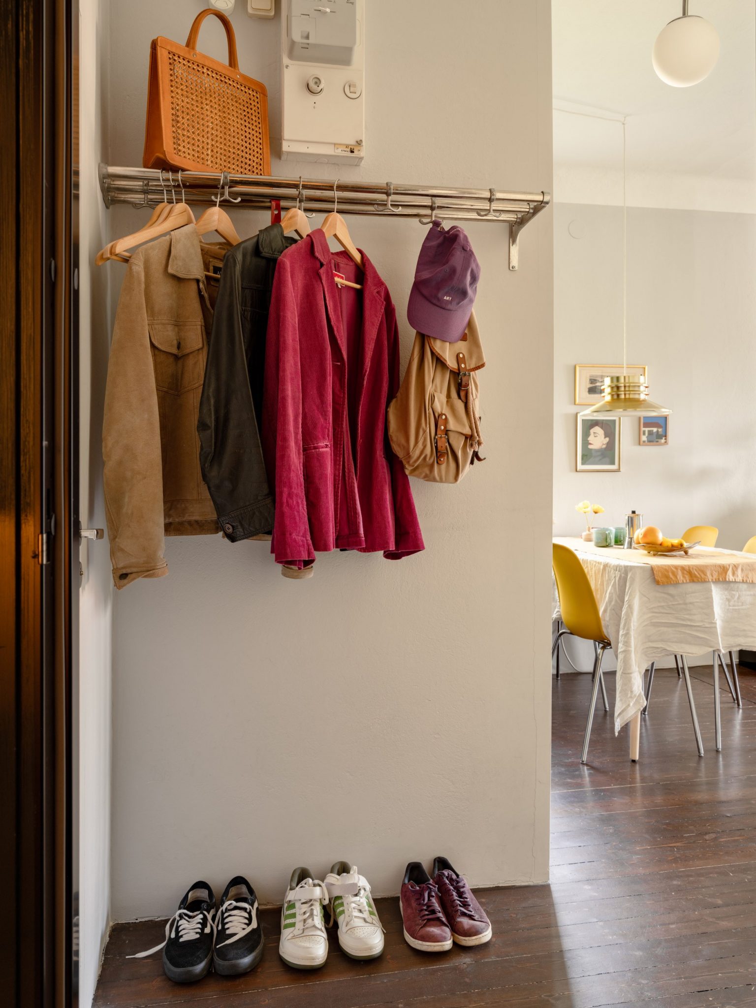 entrée studio 29m2 décoration vintage