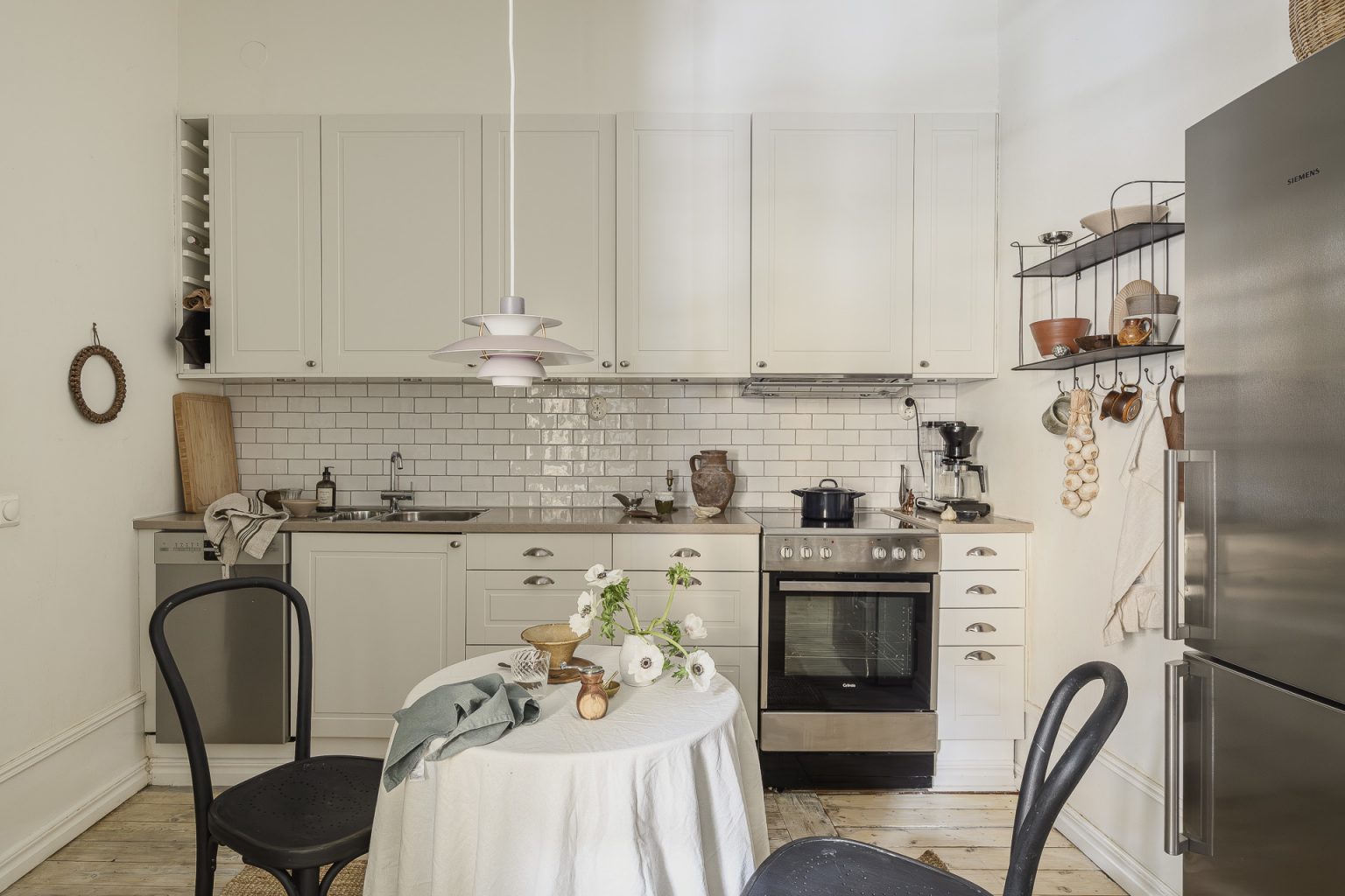 cuisine deux-pièces 52m2 décoration scandinave