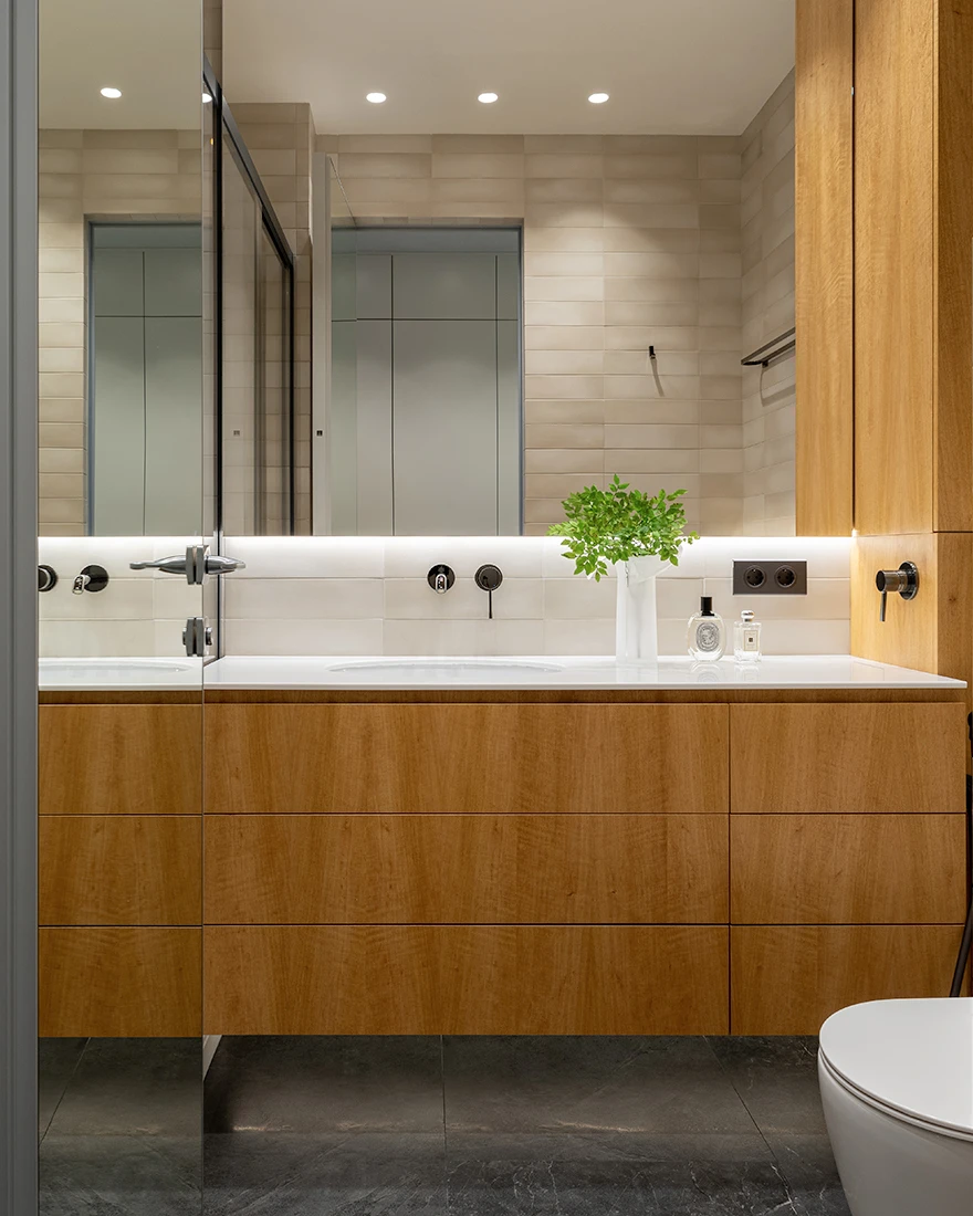 salle de bain studio 45m2 décoration design 