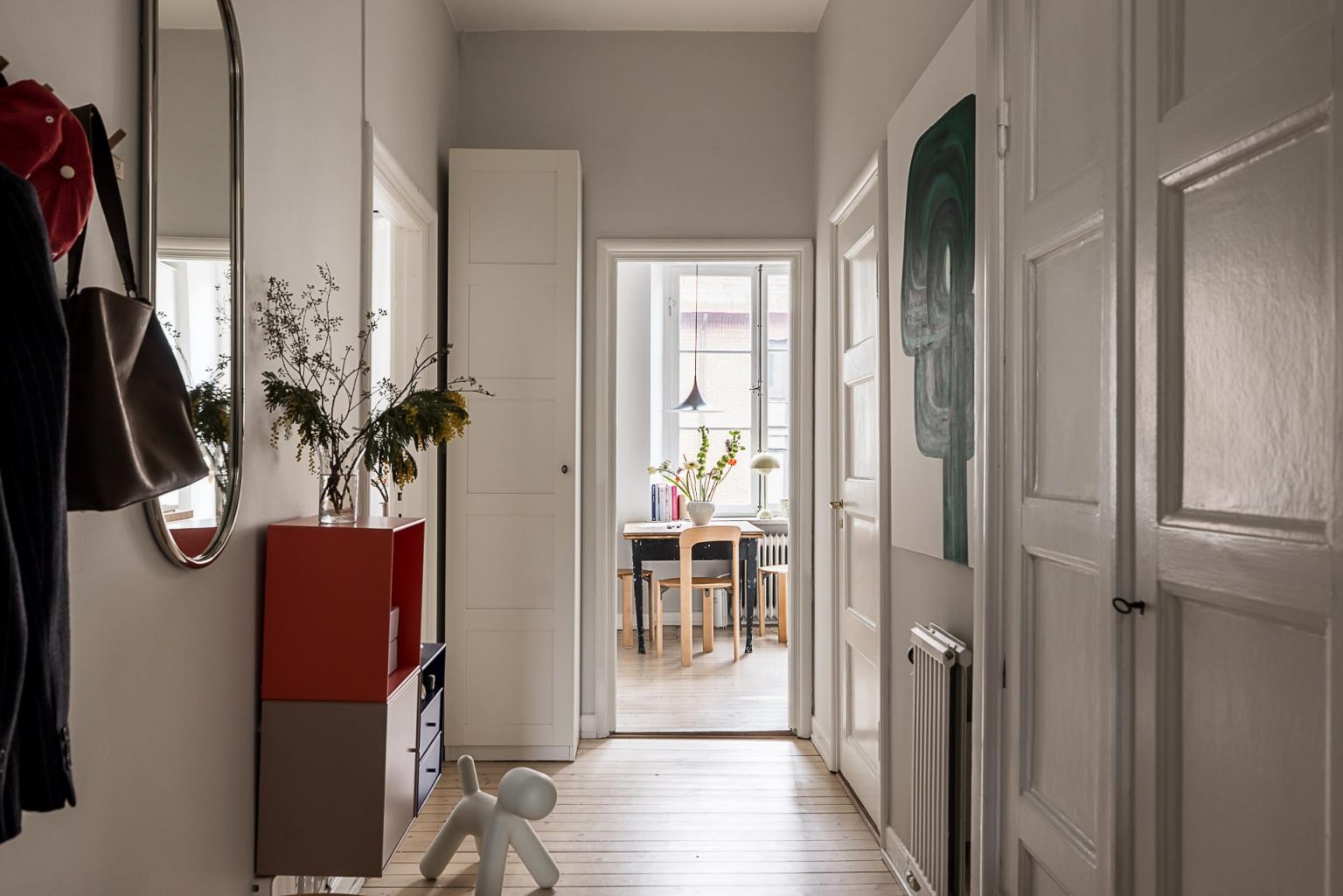 entrée décoration contemporaine scandinave studio 37m2