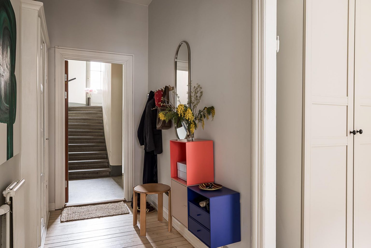 entrée décoration contemporaine scandinave studio 37m2