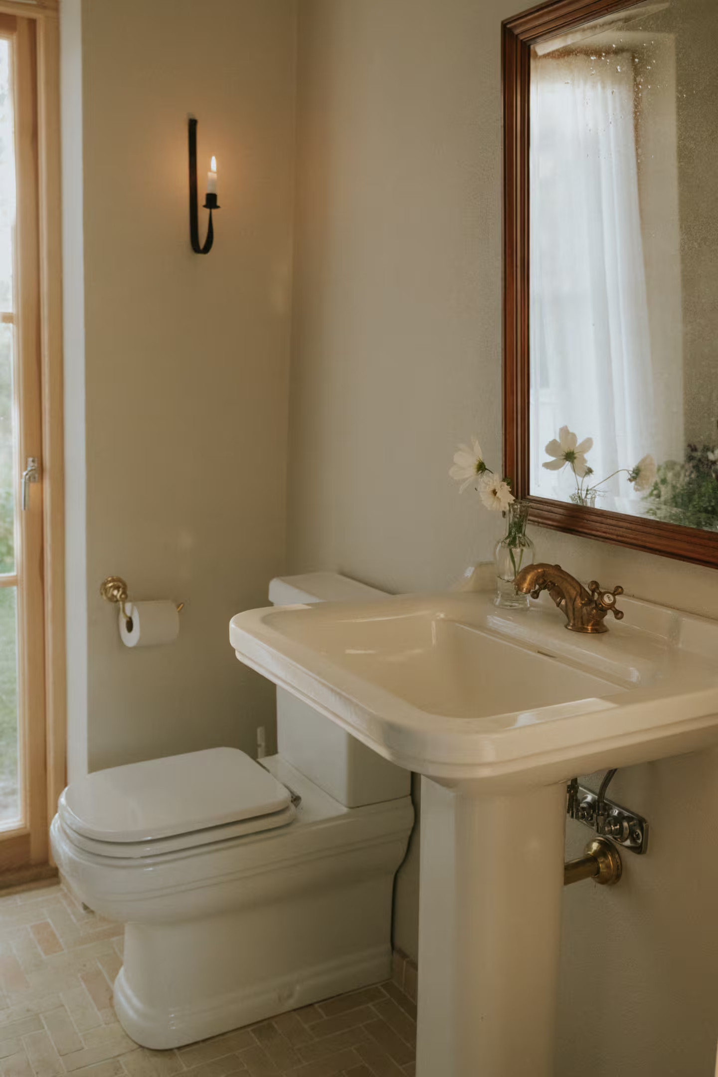 salle de bain vintage maison rustique décoration scandinave