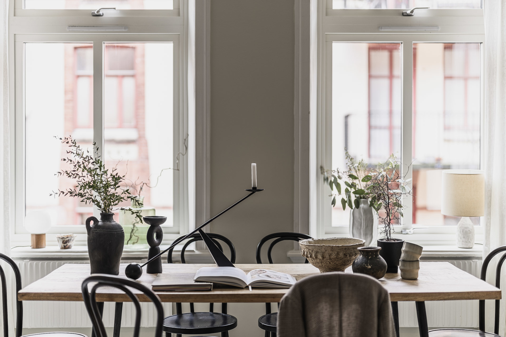 salle à manger décoration scandinave appartement 72m2 ancien