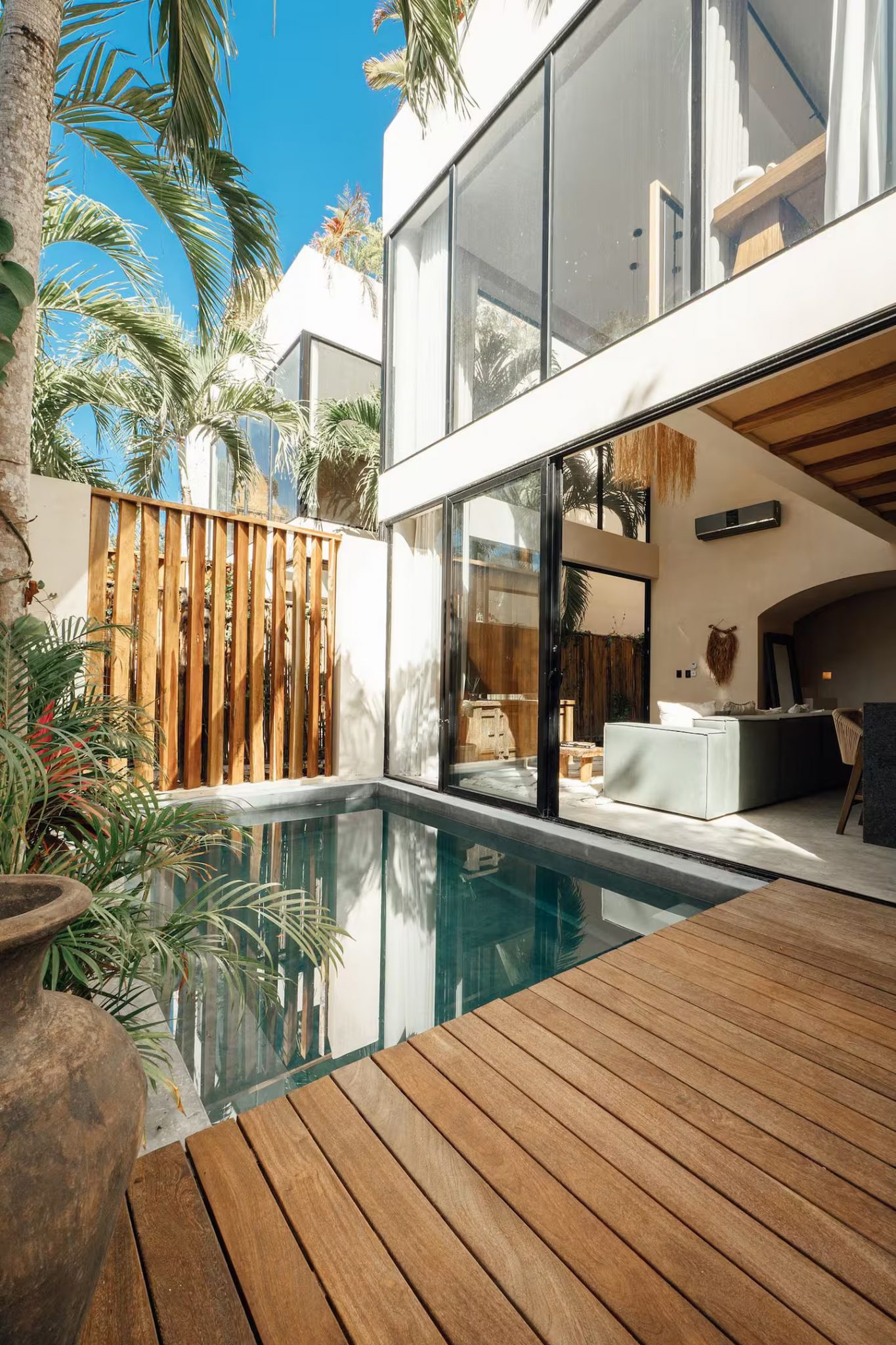 terrasse maison avec piscine Tulum