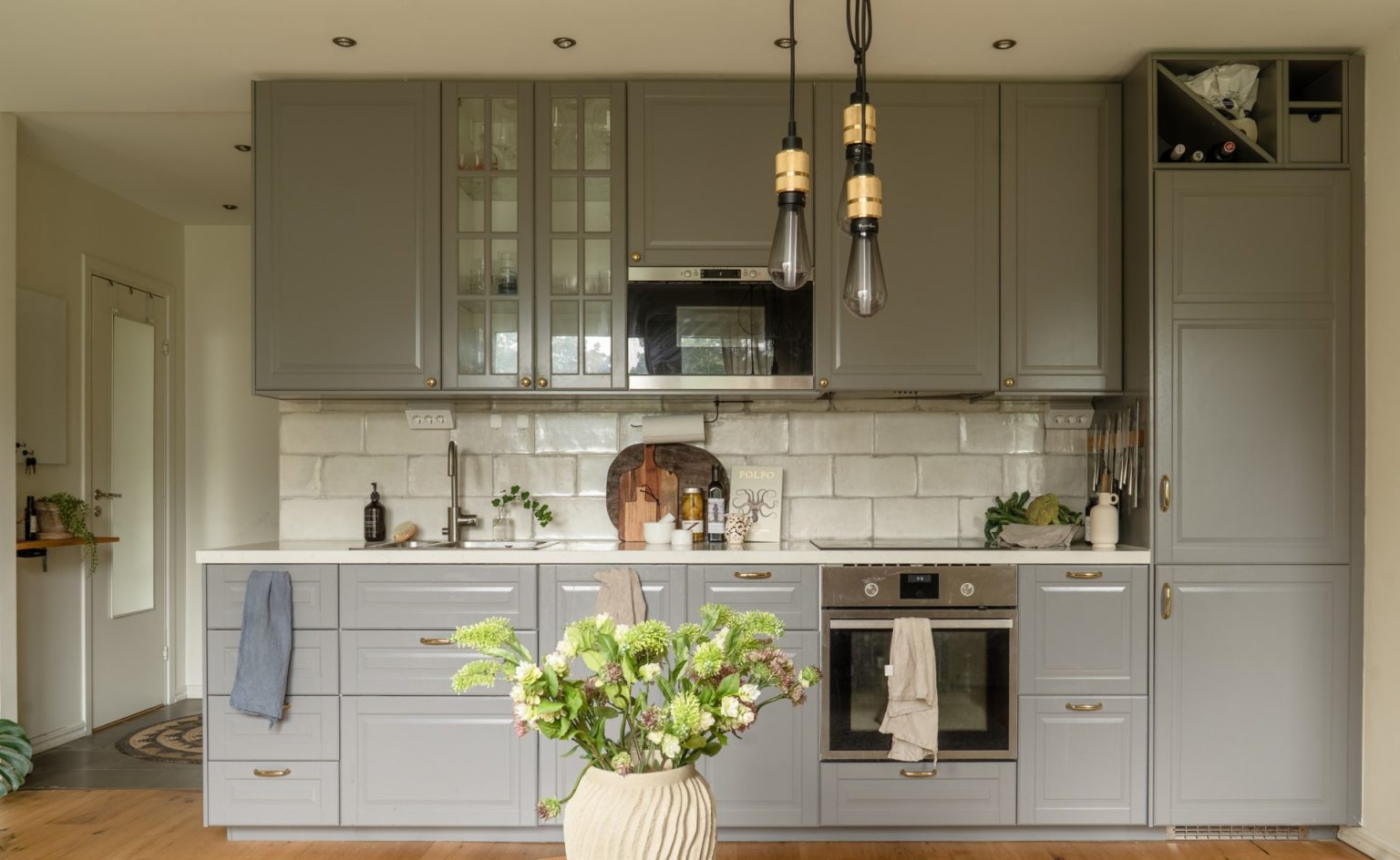 cuisine ouverte shaker grise