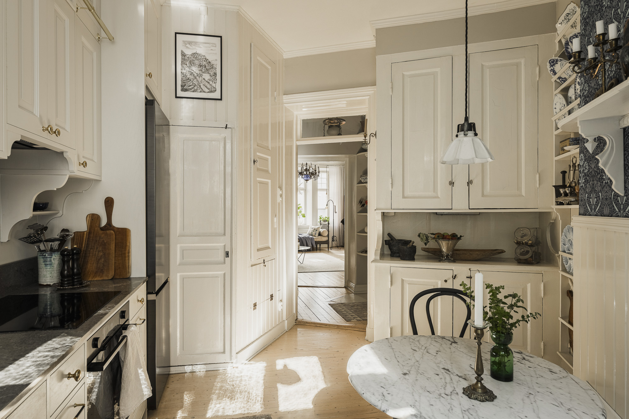 cuisine blanche décoration scandinave classique chic