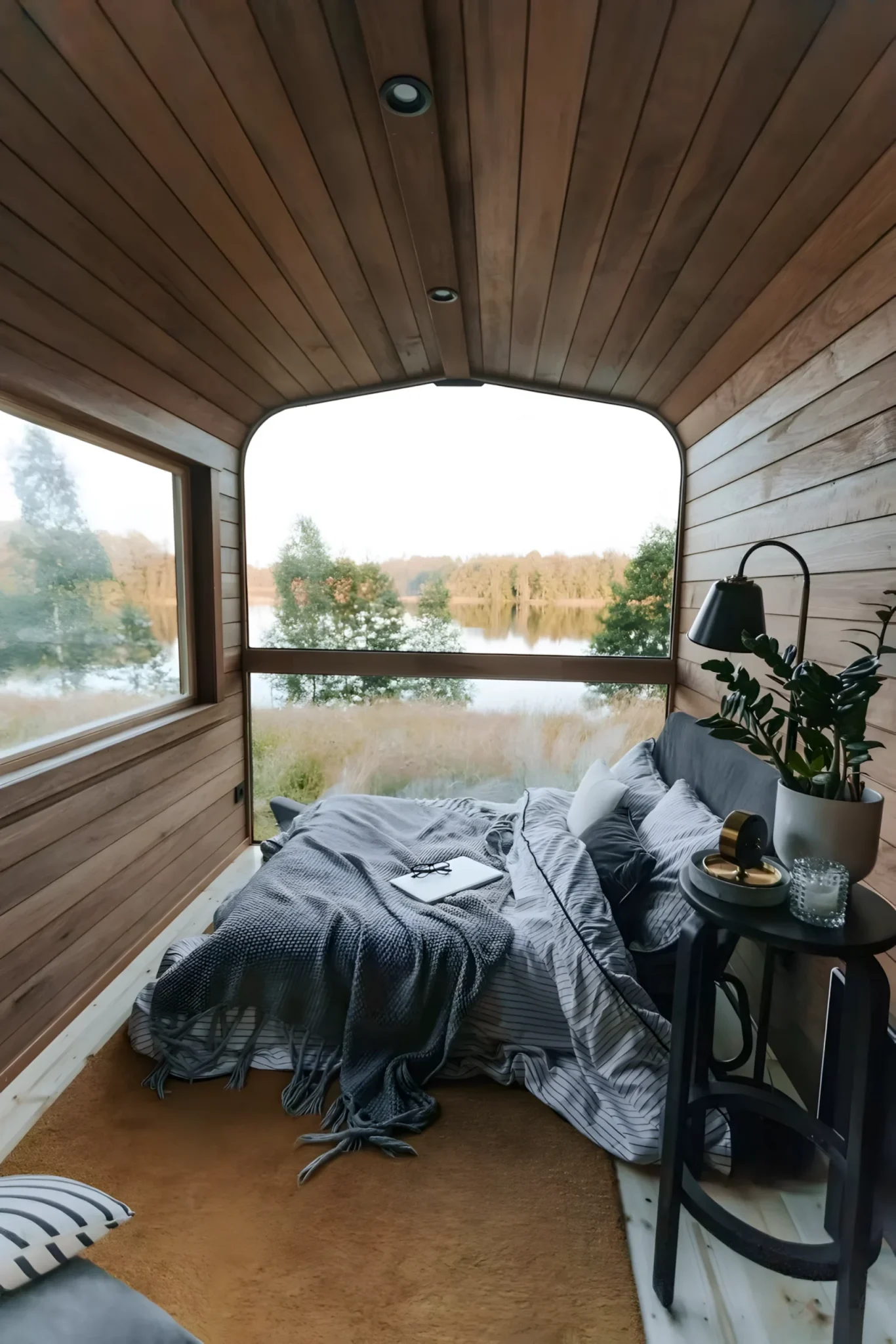 chambre tiny house 14m2 Nature Pod par Vagabond Haven