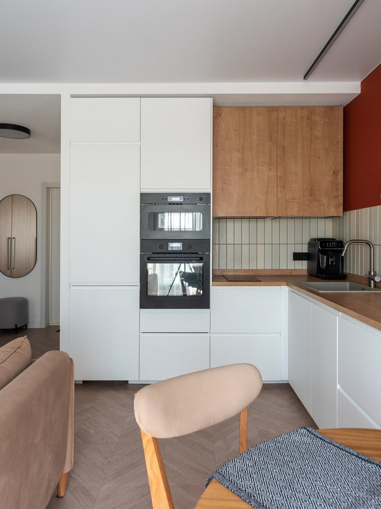 salon cuisine ouverte appartement moderne 32m2