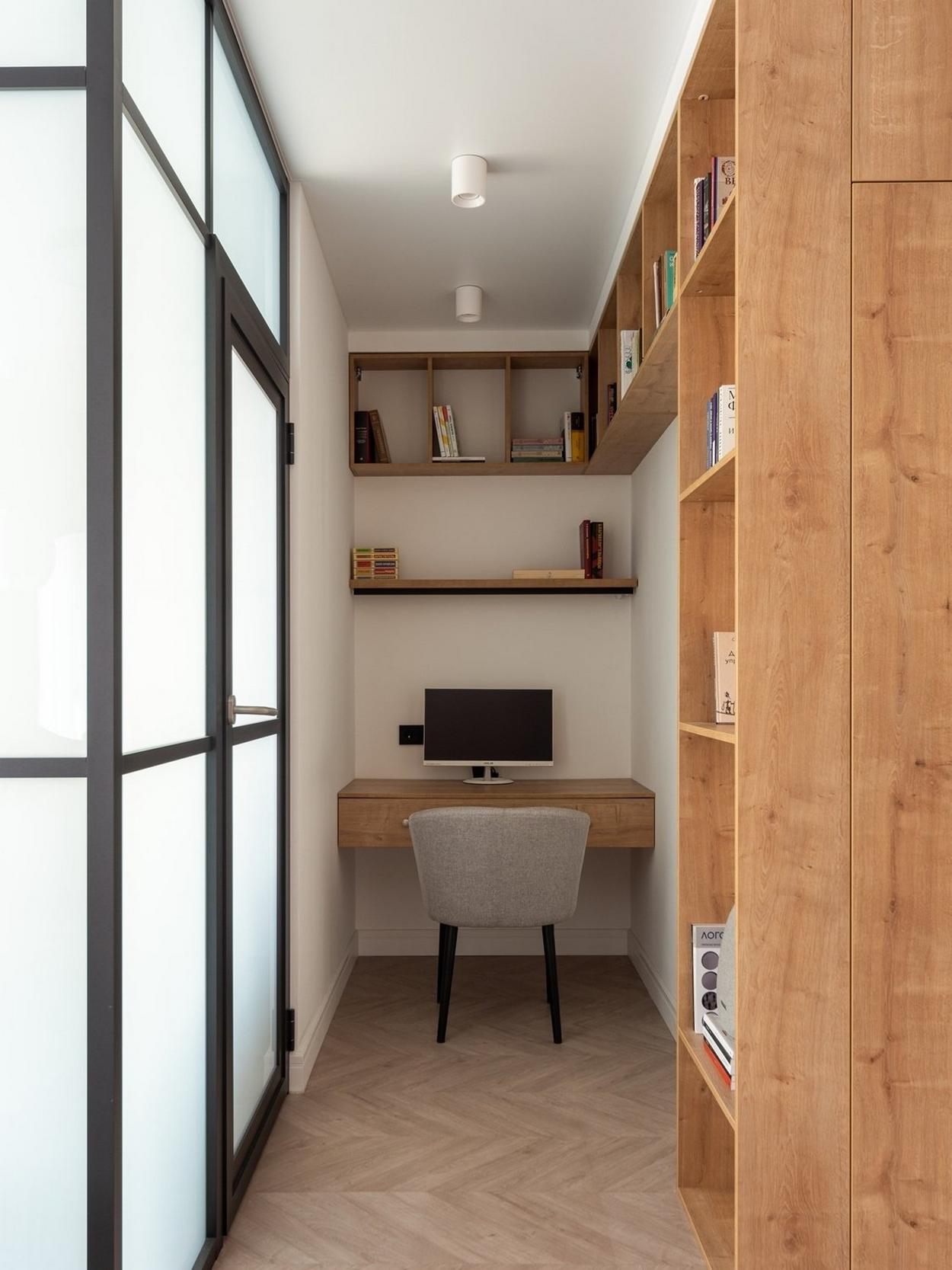 coin bureau et chambre verrière appartement moderne 32m2