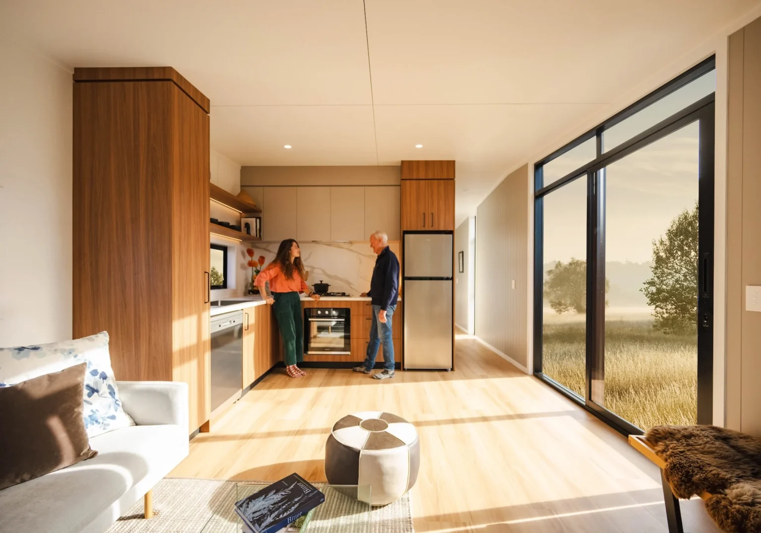 cuisine en L mini maison 48m2 Abel par South Base Tiny Homes