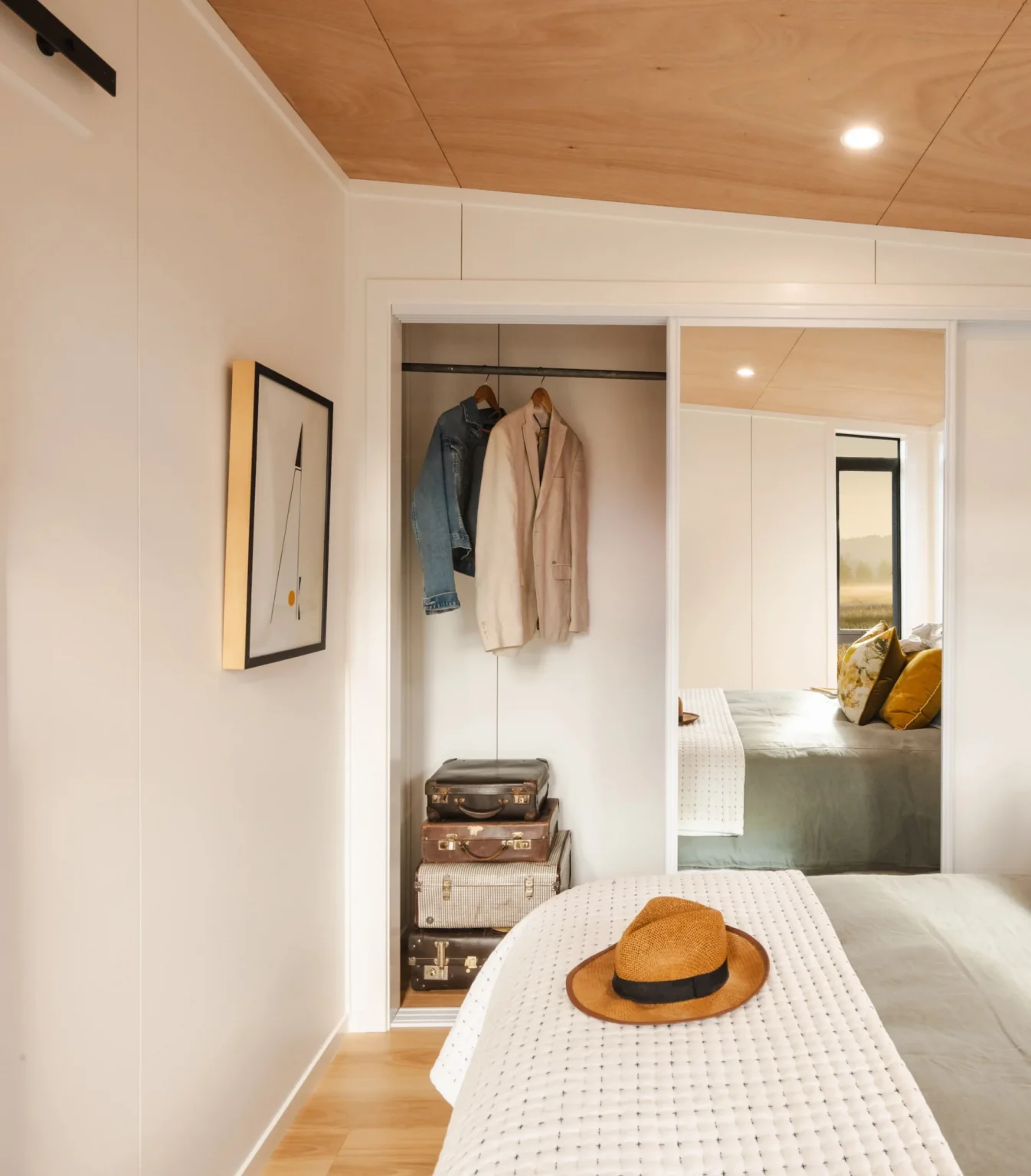 chambre avec placard mini maison 48m2 Abel par South Base Tiny Homes