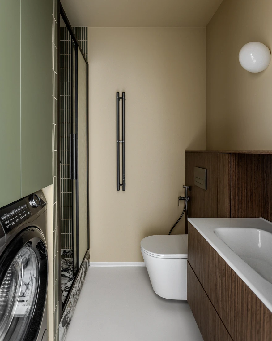 salle de bain carrelage vert mobilier noyer salle de bain carrelage vert mobilier noyer