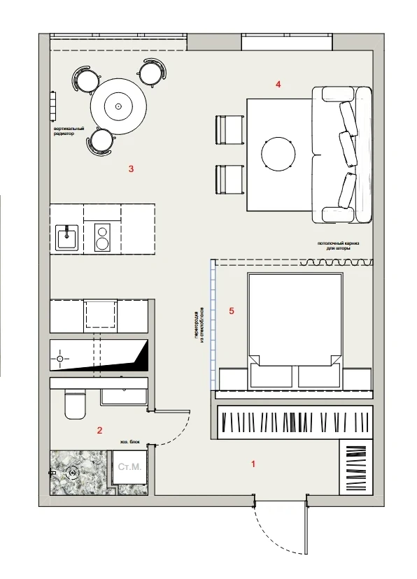 plan appartement design 45m2 plan appartement design 45m2