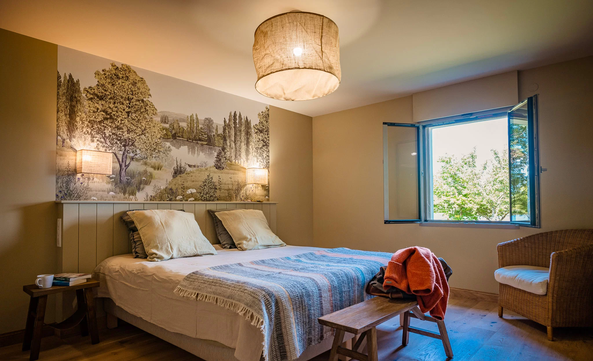 chambre décoration contemporaine maison ancienne rénovée La Grande Pommeraie Baie de Somme
