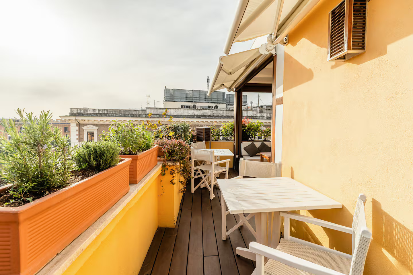 terrasse en plein ciel appartement Rome