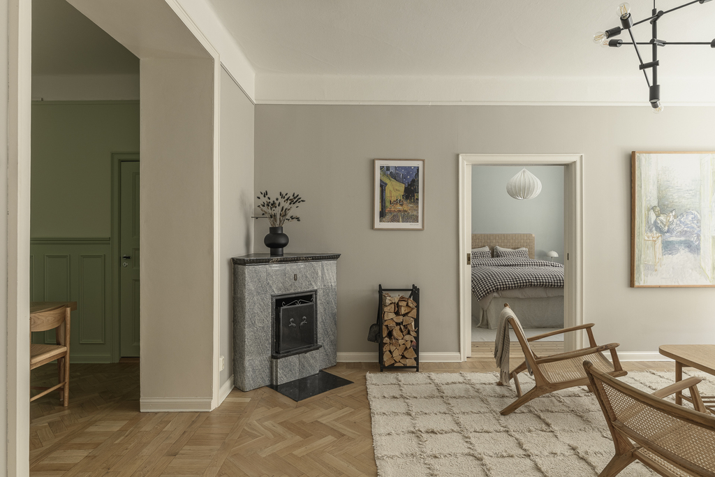 salon beige et bois avec cheminée décoration scandinave salon beige et bois avec cheminée décoration scandinave