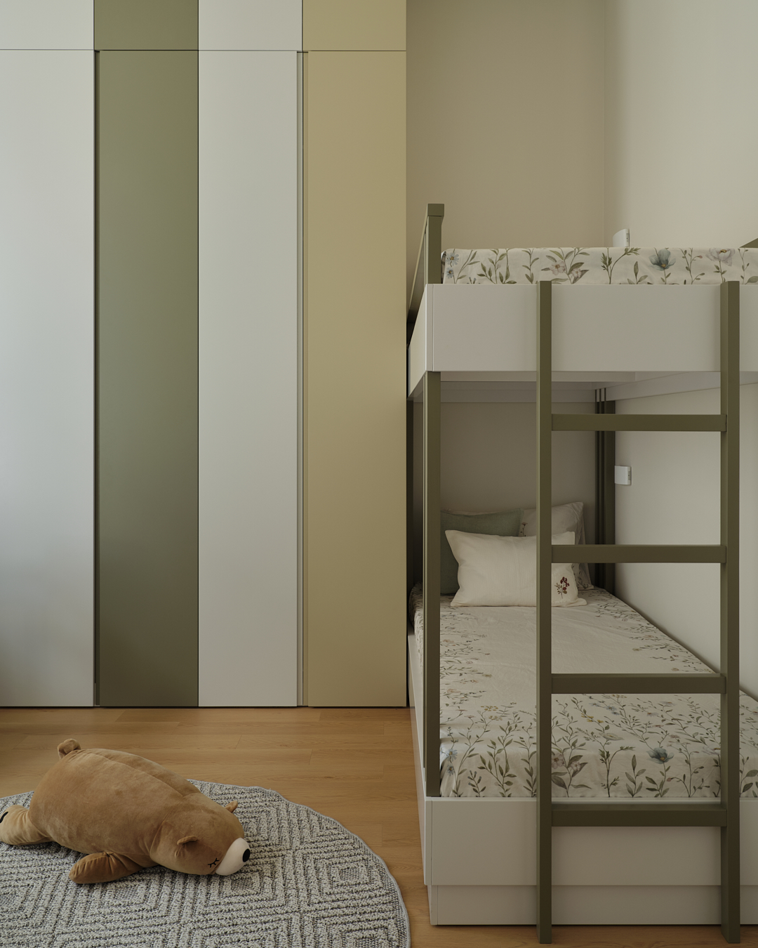 chambre d chambre d'enfant lits superposés décoration contemporaine