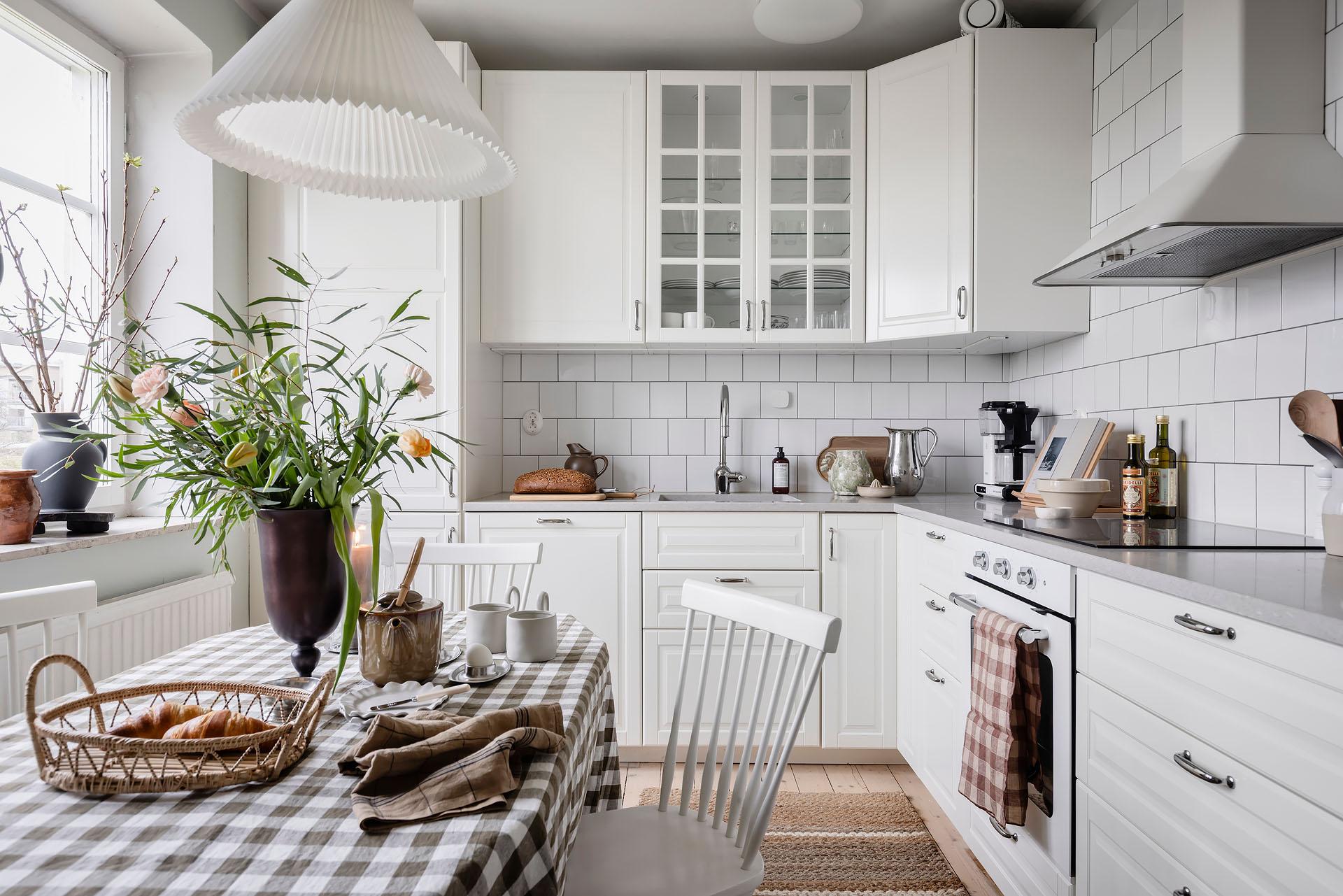 white kitchen scandinavian decor with dining space white kitchen scandinavian decor with dining space
