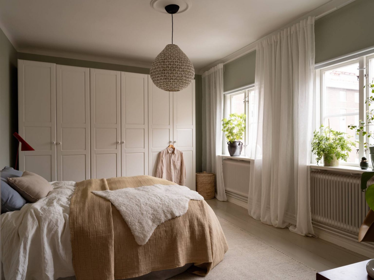 chambre appartement de 67m2 au charme campagnard décoration scandinave