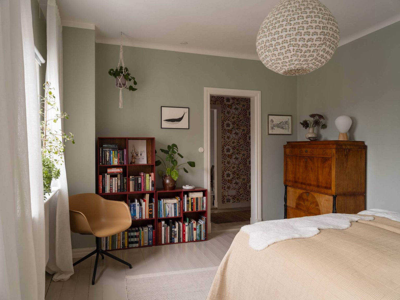 chambre appartement de 67m2 au charme campagnard décoration scandinave