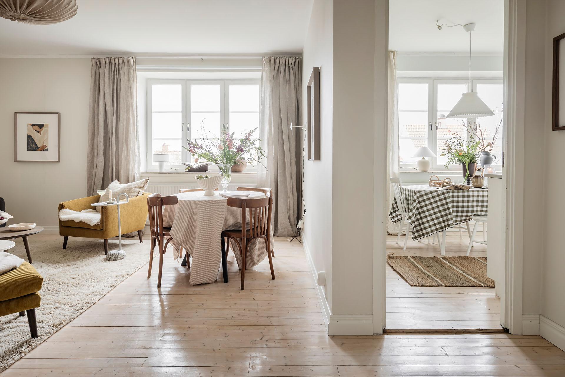 living room with dining room and kitchen scandinavian decor living room with dining room and kitchen scandinavian decor