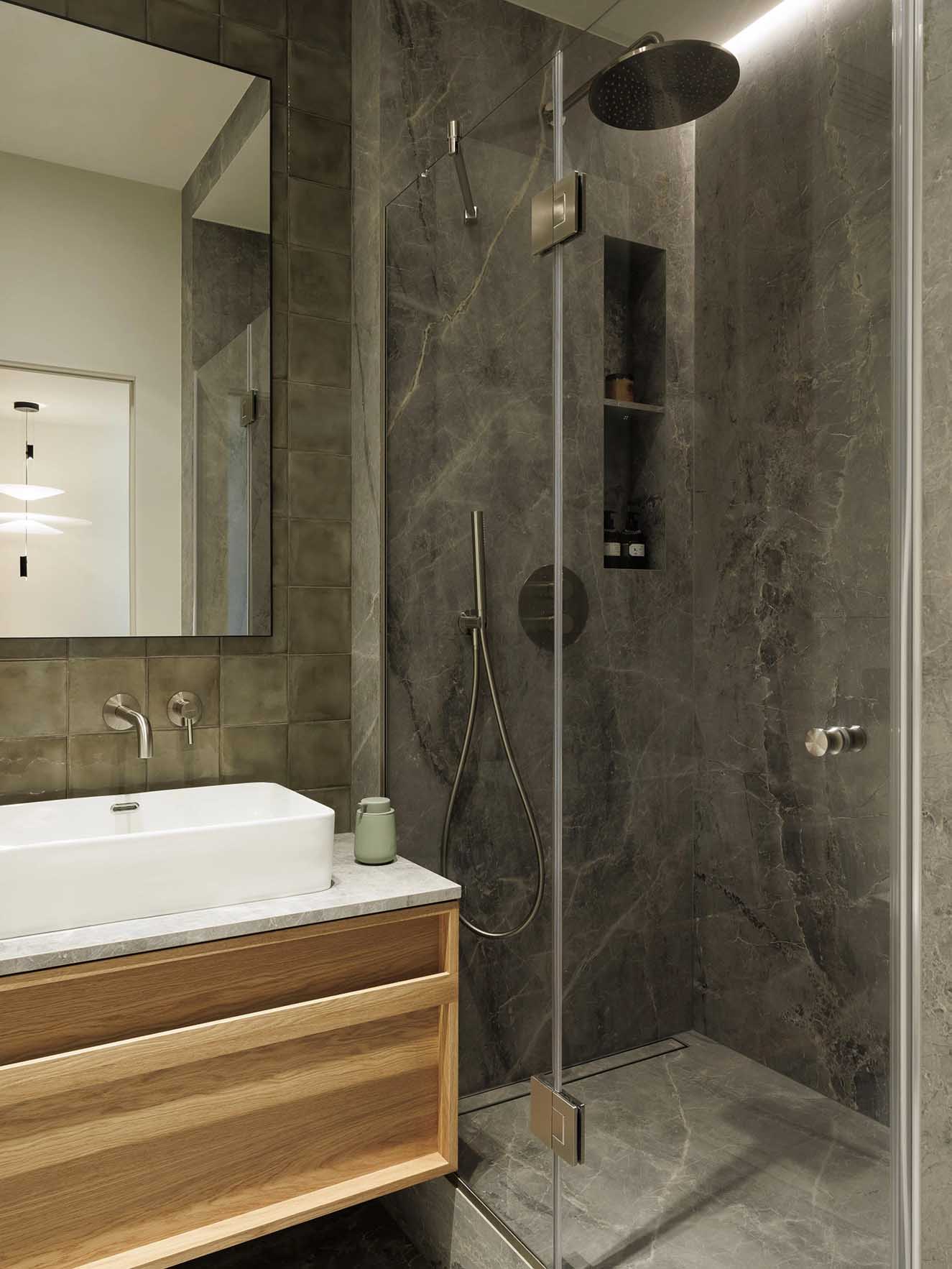salle de bain moderne bois et grise salle de bain moderne bois et grise