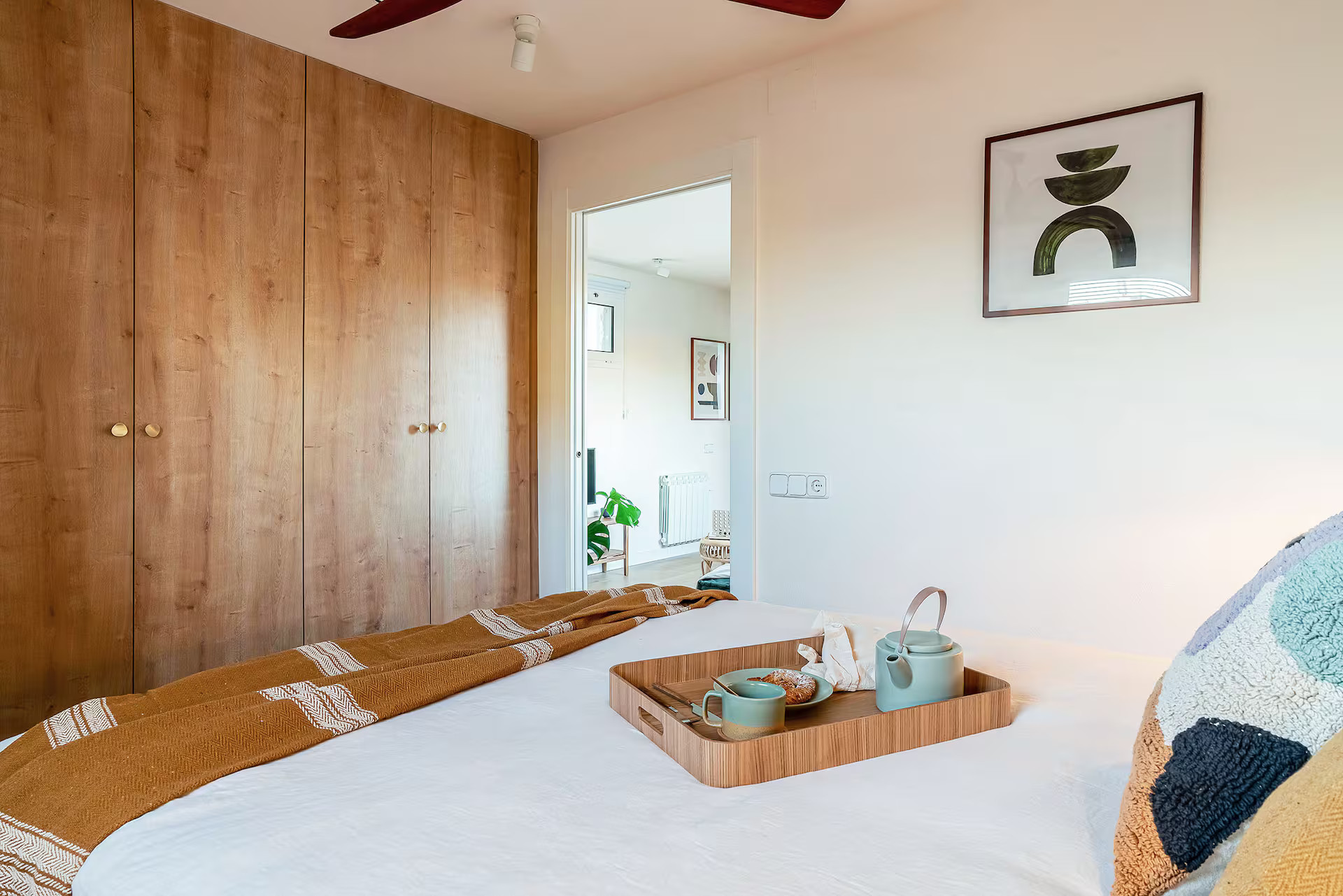 bedroom with wooden cupboards bedroom with wooden cupboards