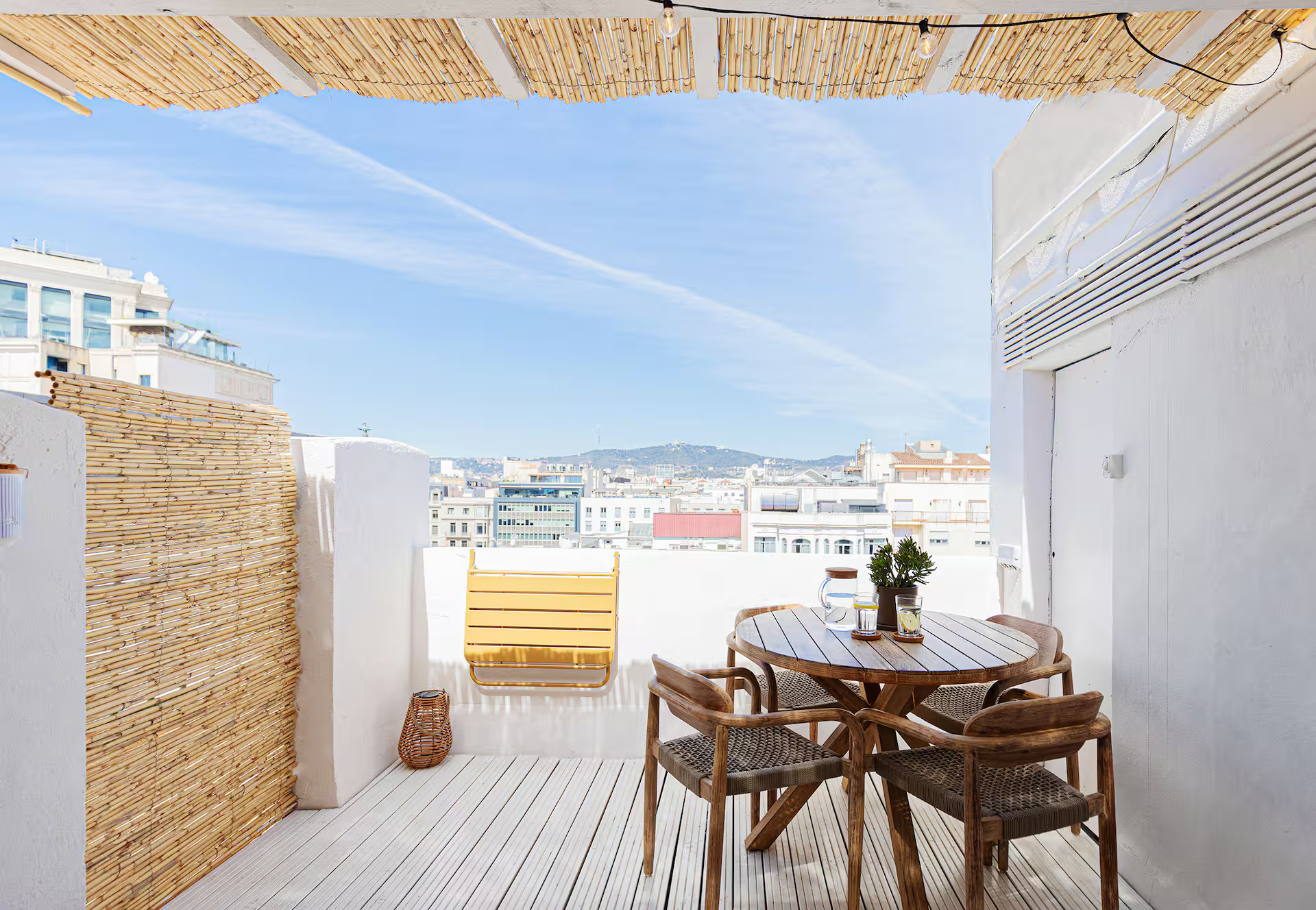 terrace with pergola and canes terrace with pergola and canes
