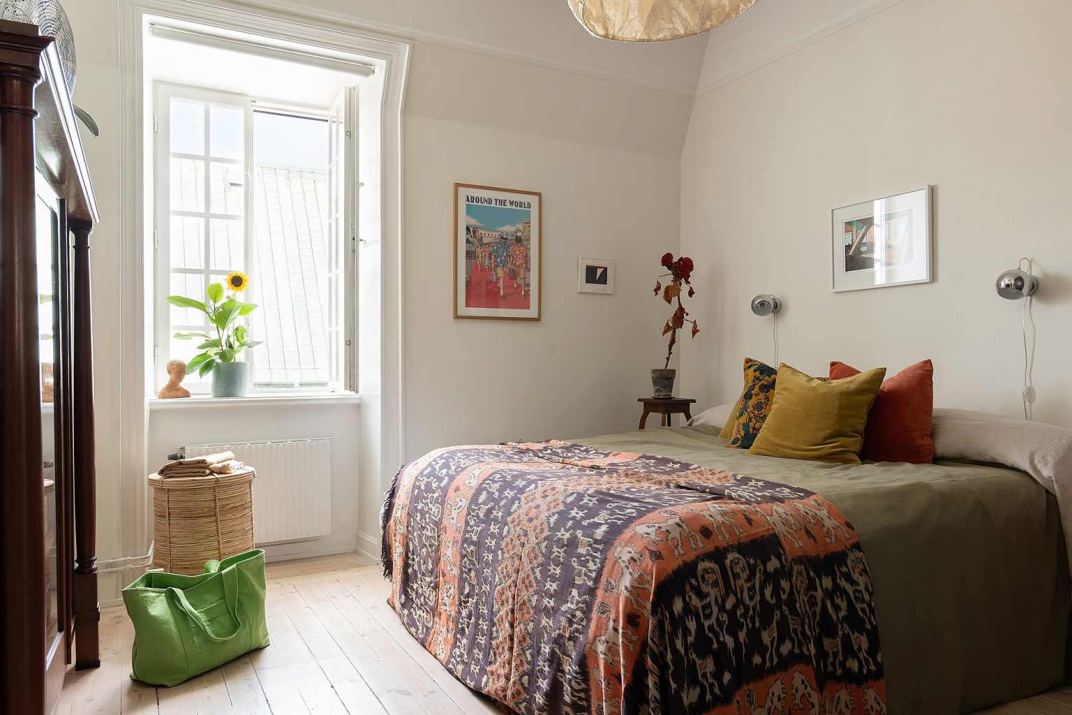 chambre décoration scandinave bohème et vintage