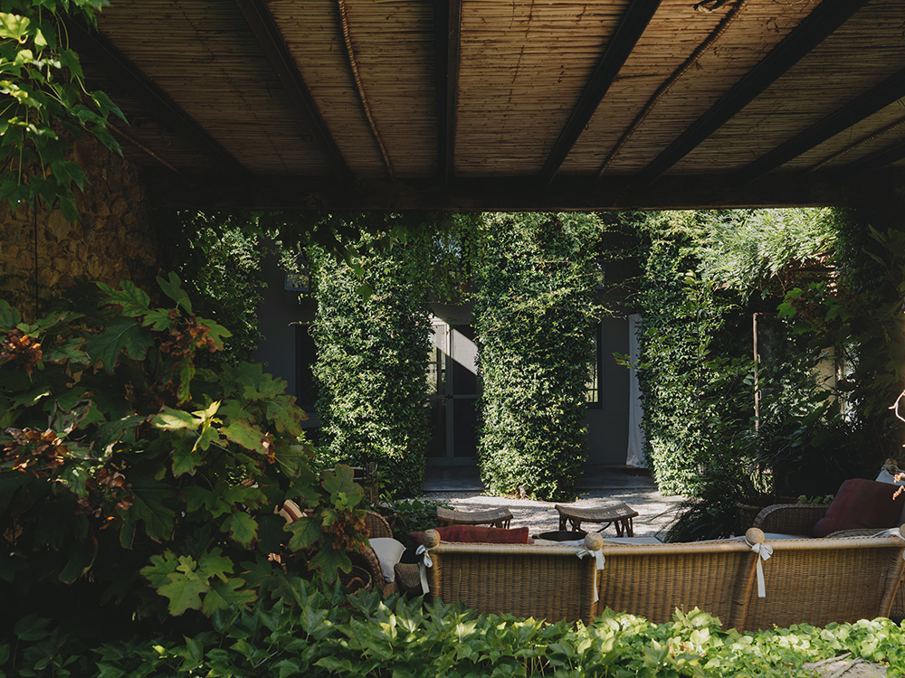 terrace with pergola house in Spain
